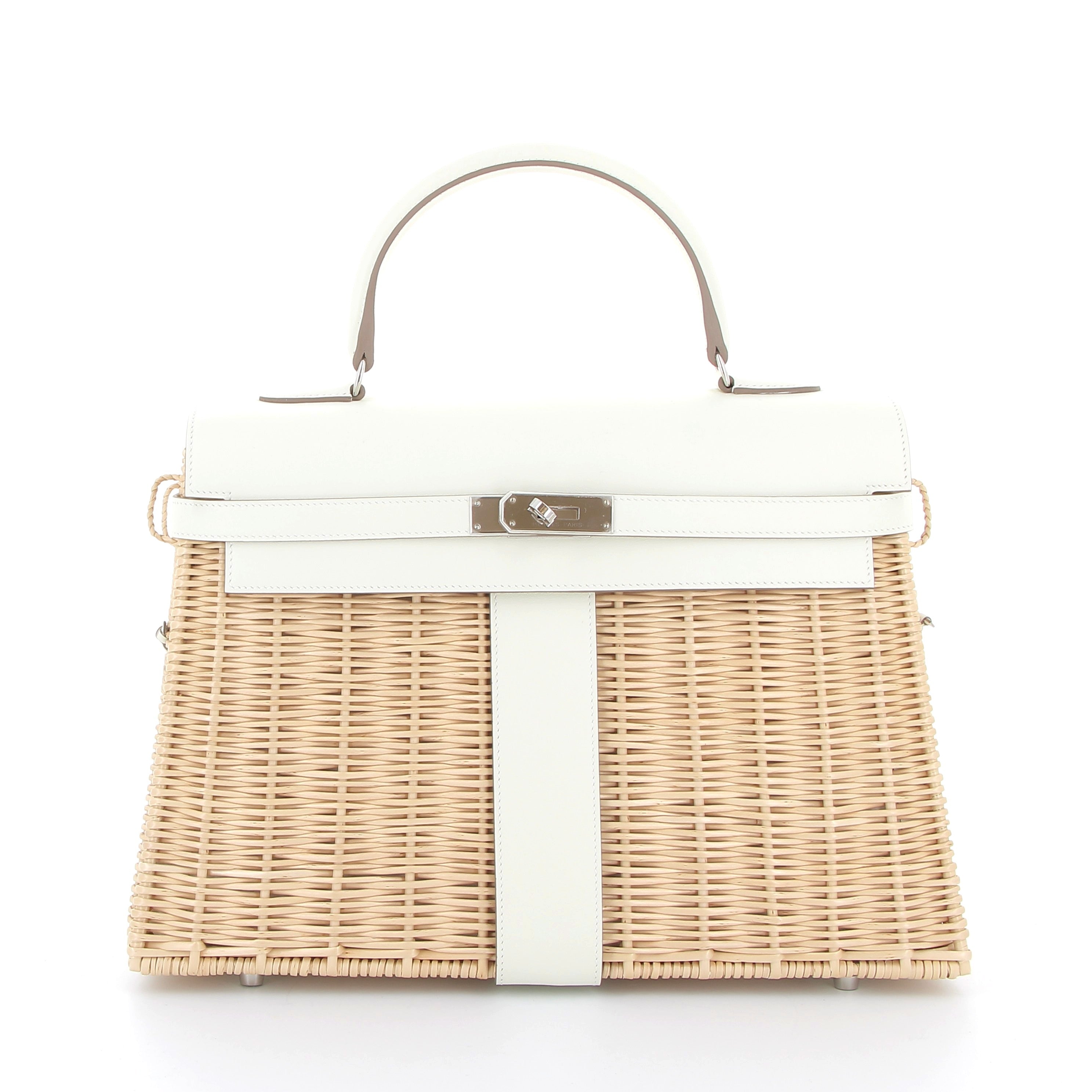 Hermès Kelly 35cm Picnic Mushroom Swift with Palladium Hardware