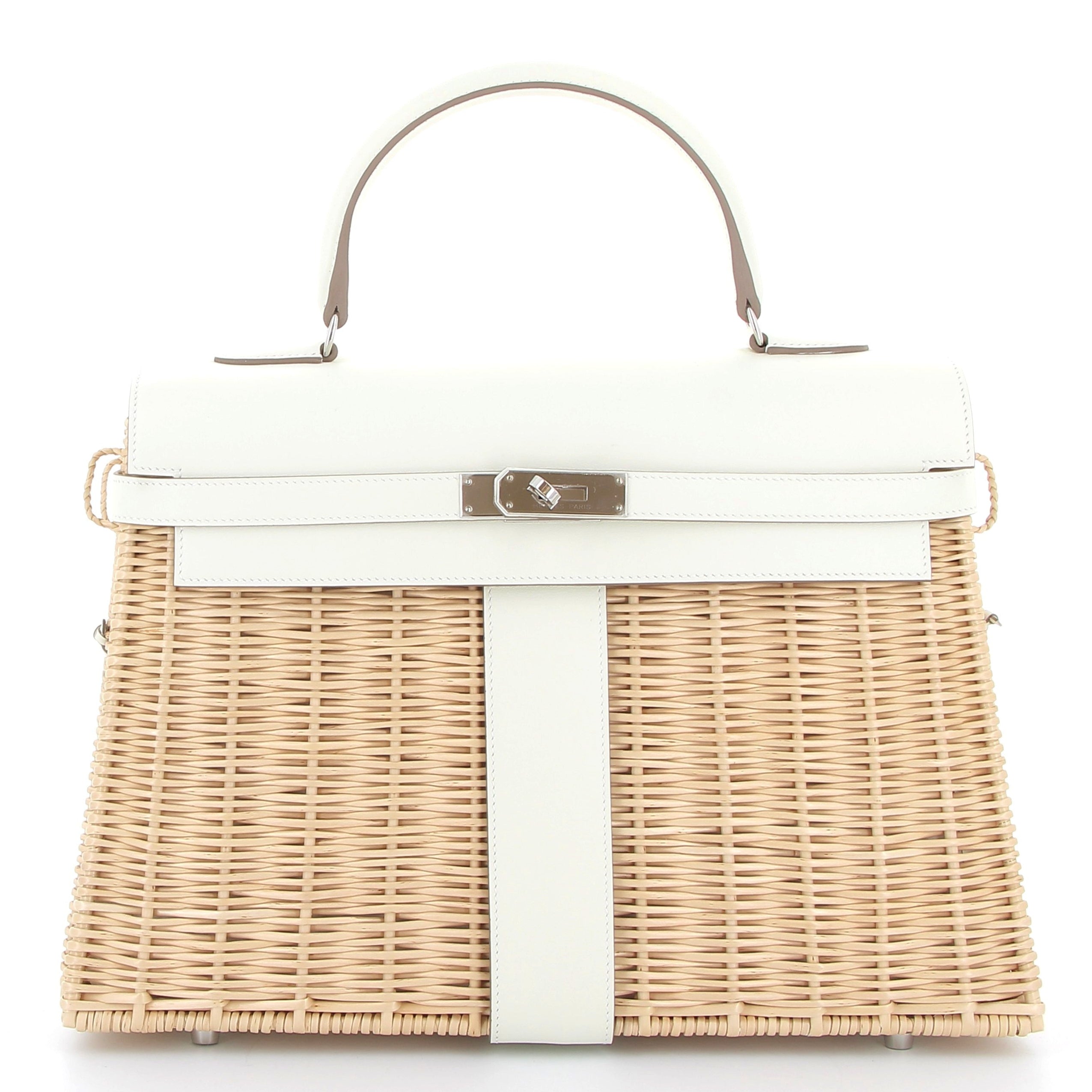 HERMES Kelly 35 Picnic Mushroom Palladium hardware