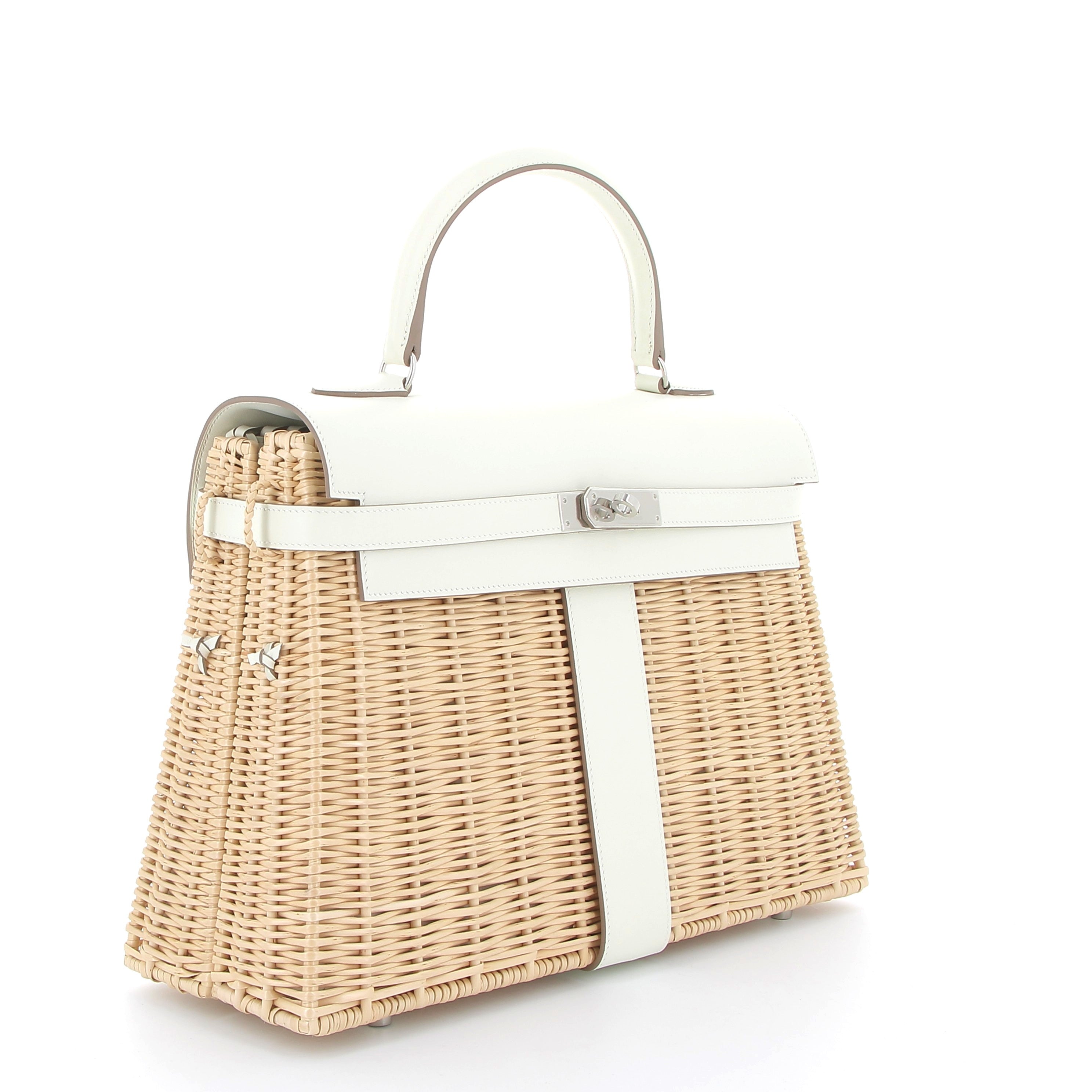 HERMES Kelly 35 Picnic Mushroom Palladium hardware