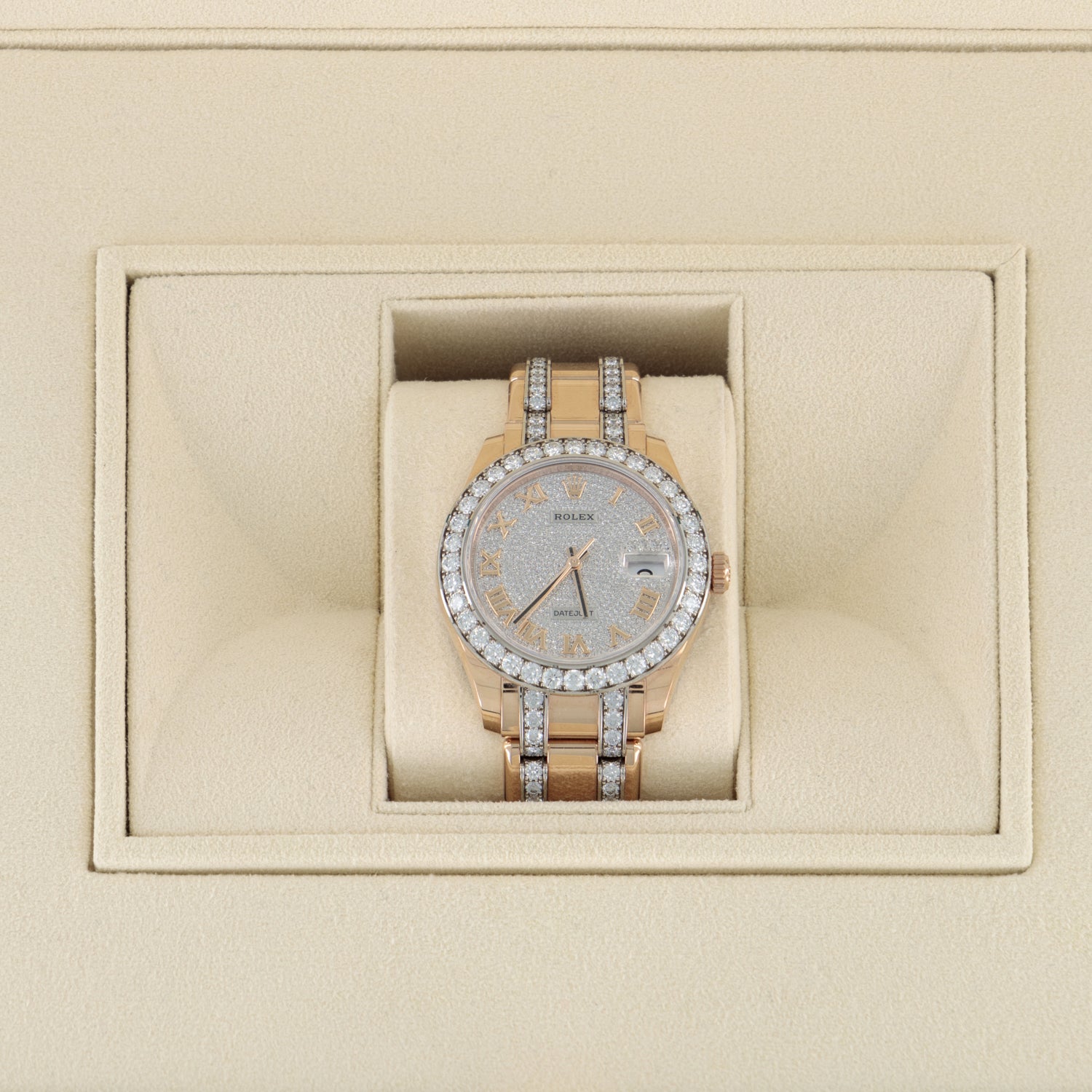 Rolex Datejust Pearlmaster Rose Gold Diamond Set