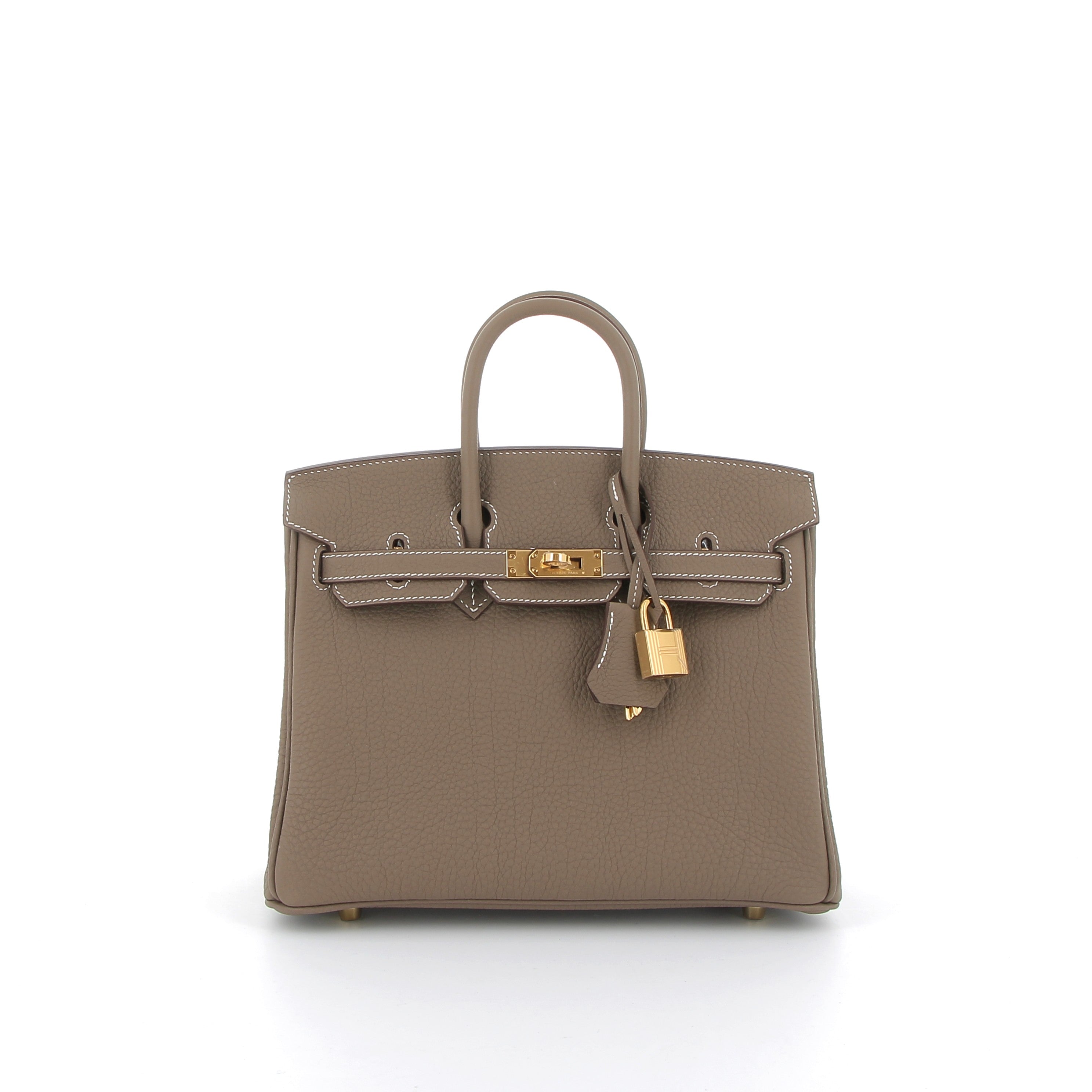 HERMES Birkin 25 Etoupe Togo Yellow Gold hardware