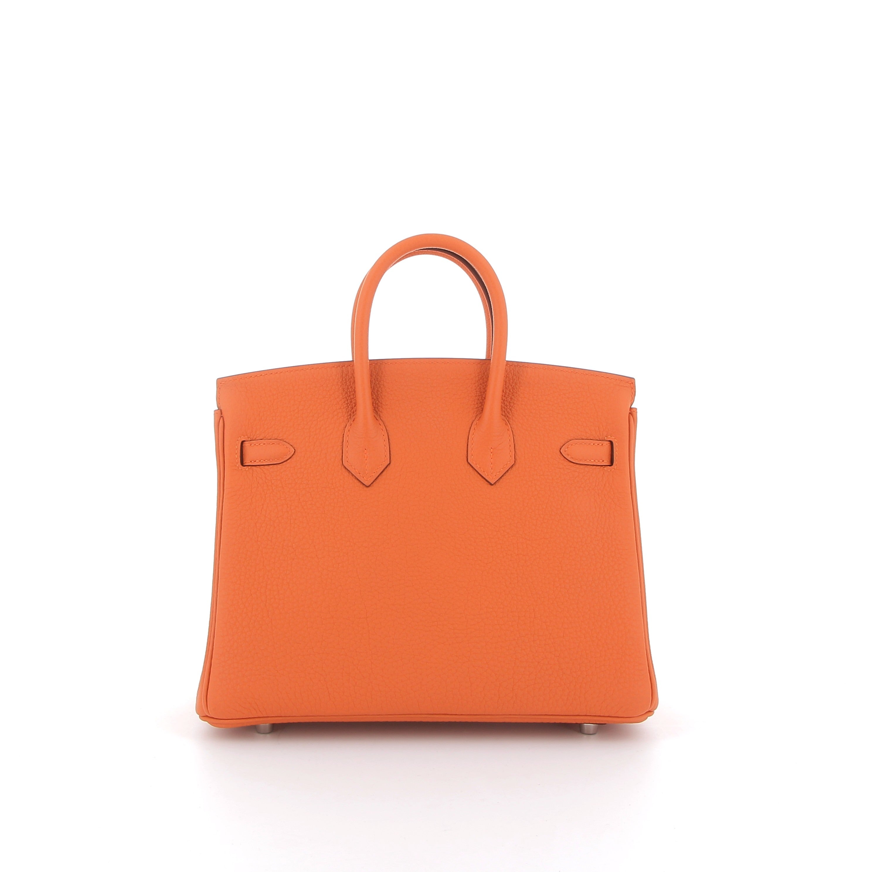 HERMÈS Birkin 25 Orange Togo Palladium hardware