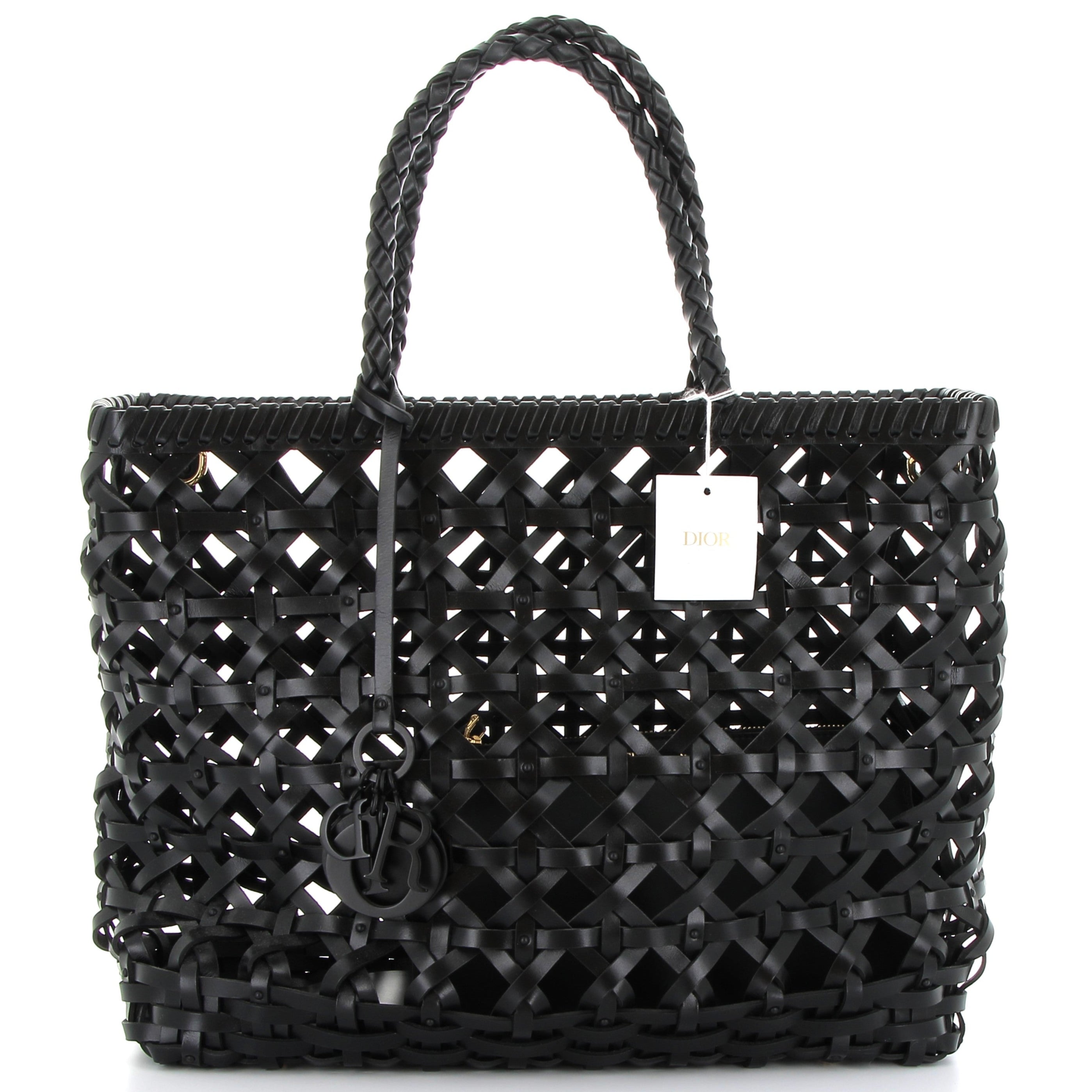DIOR Lady Dior Tote Black Woven