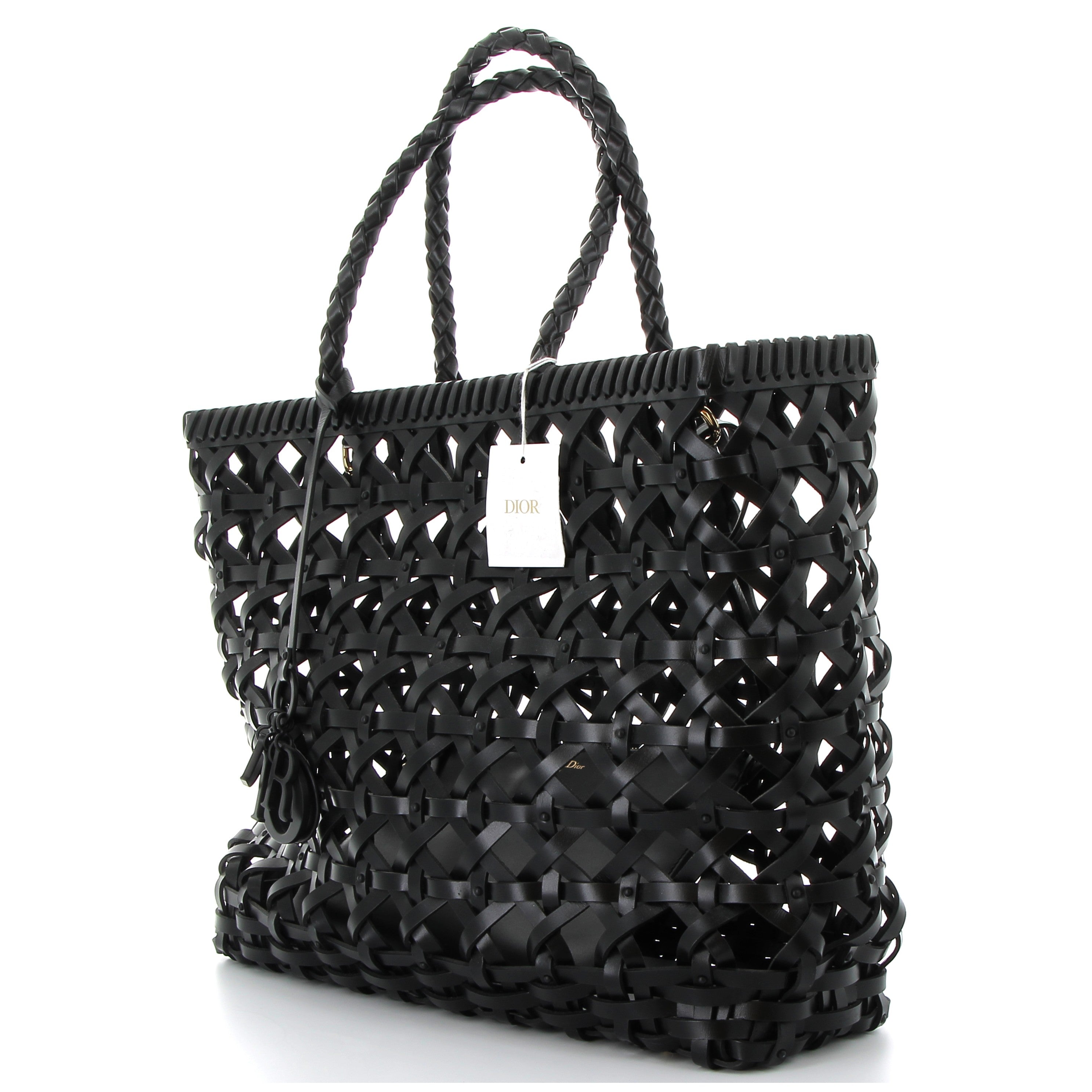 DIOR Lady Dior Tote Black Woven