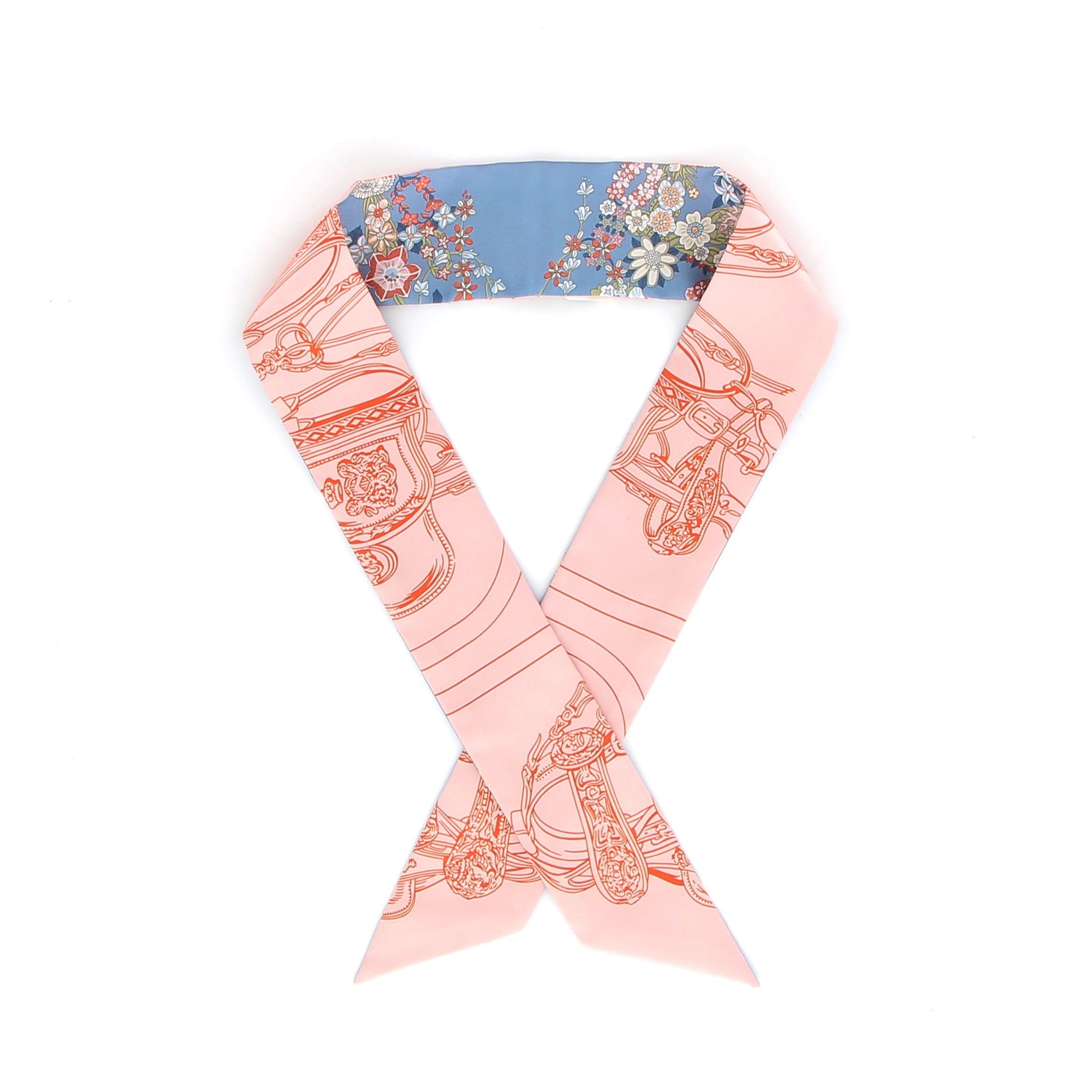Hermès Silk Twilly Brides De Galla in Flowers