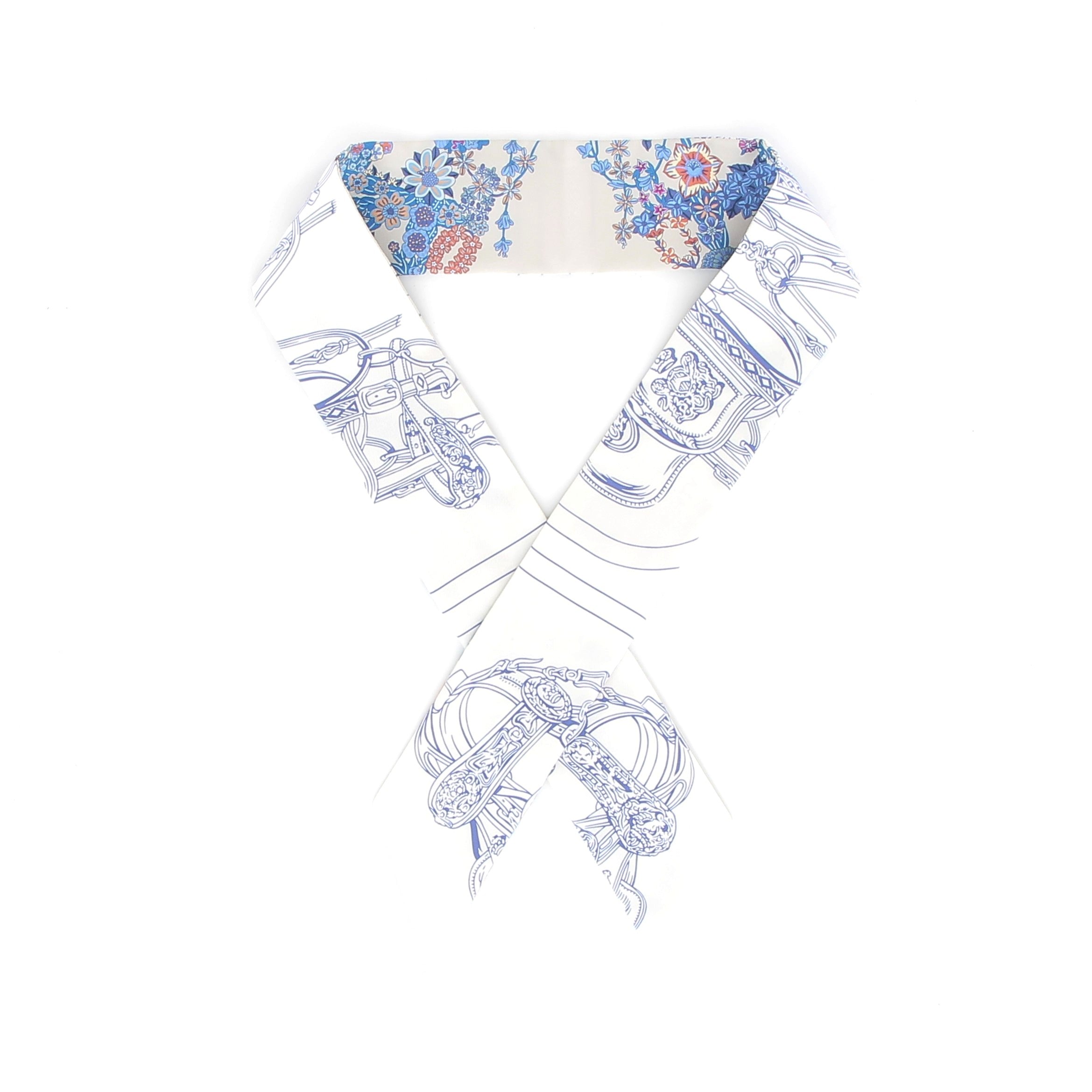Hermès Silk Twilly Brides De Galla in Flowers