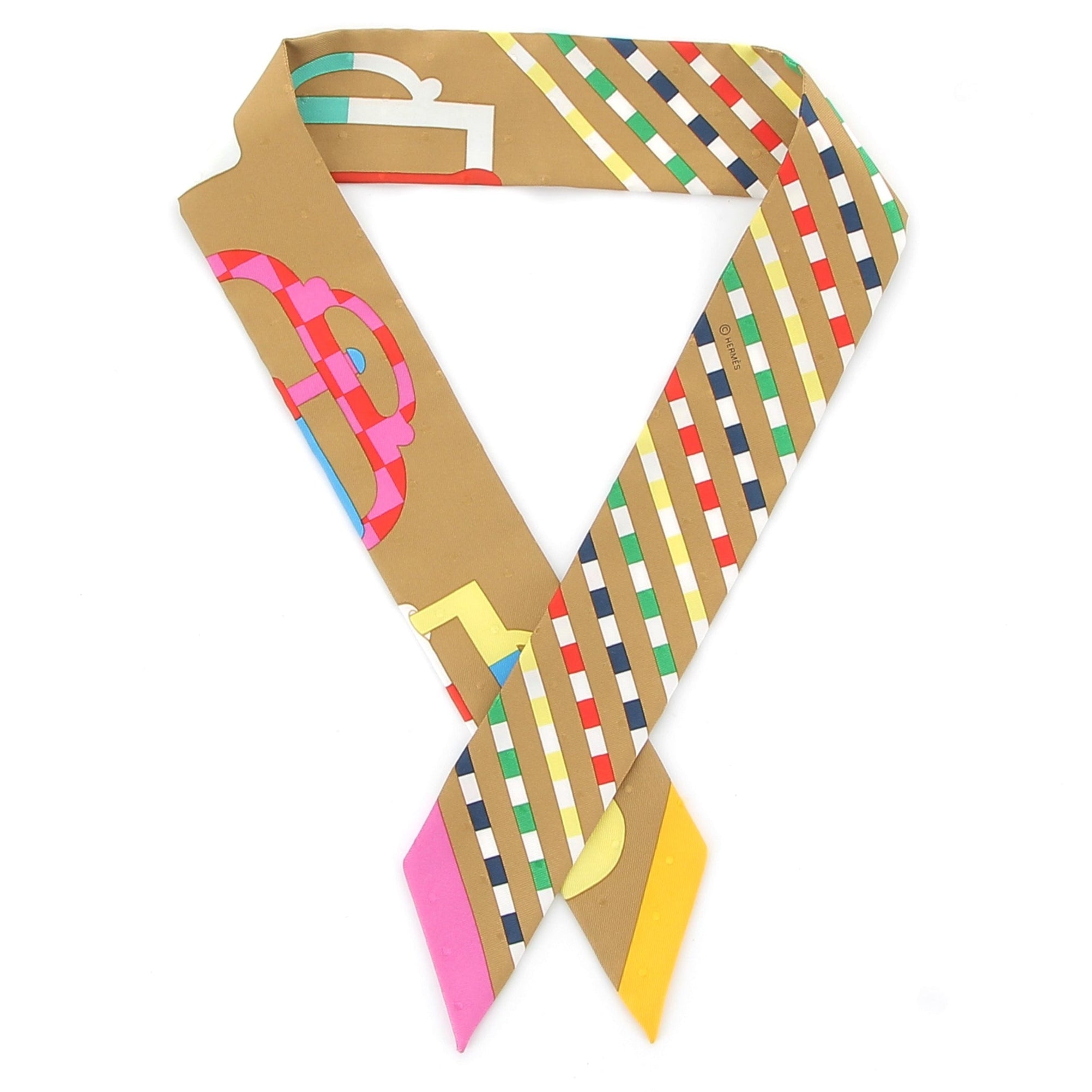 HERMÈS Twilly Bouclerie Moderne Plumetis