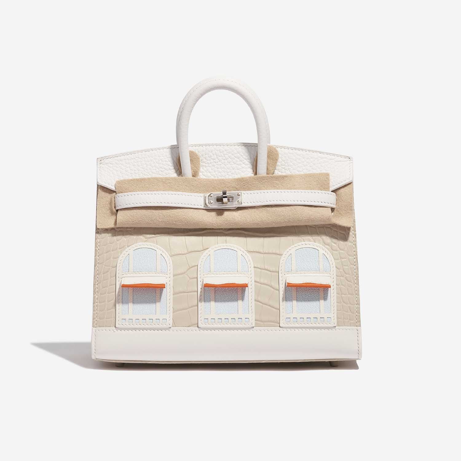 HERMÈS Birkin 20 Faubourg Alligator Mat / Togo / Epsom / Swift White / Beton / Orange H / Brume / Craie