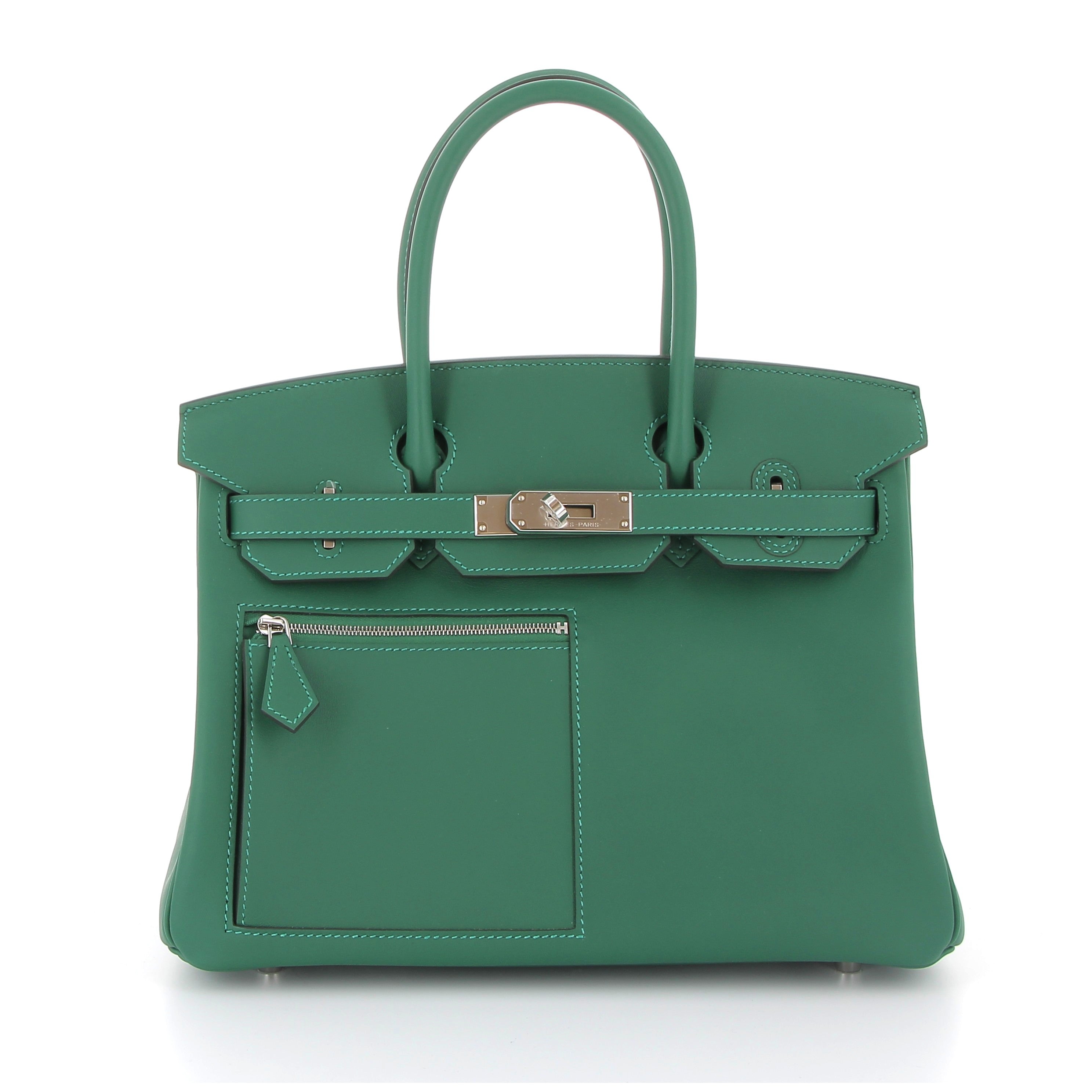 Hermès Birkin 30cm Colormatic Vert Moyen Swift with Palladium Hardware
