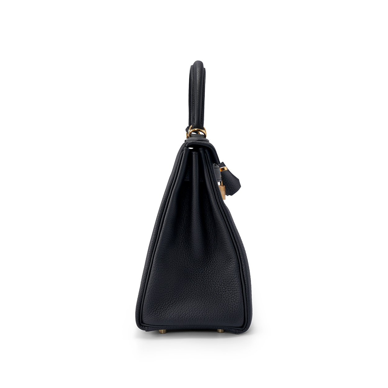 HERMES Kelly 28 Noir Togo Gold Hardware