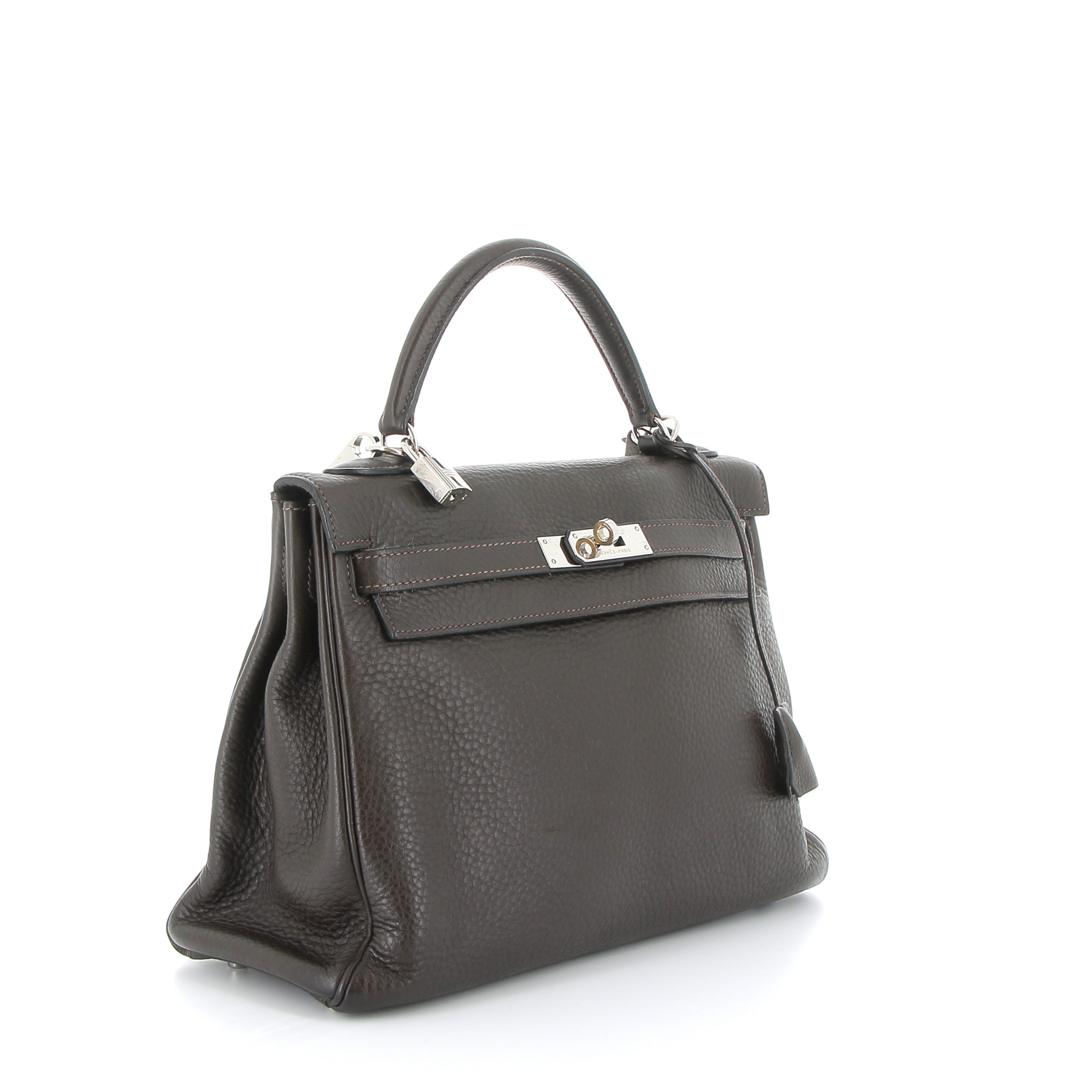 HERMÈS Kelly 32 Chocolat Taurillon Clemence