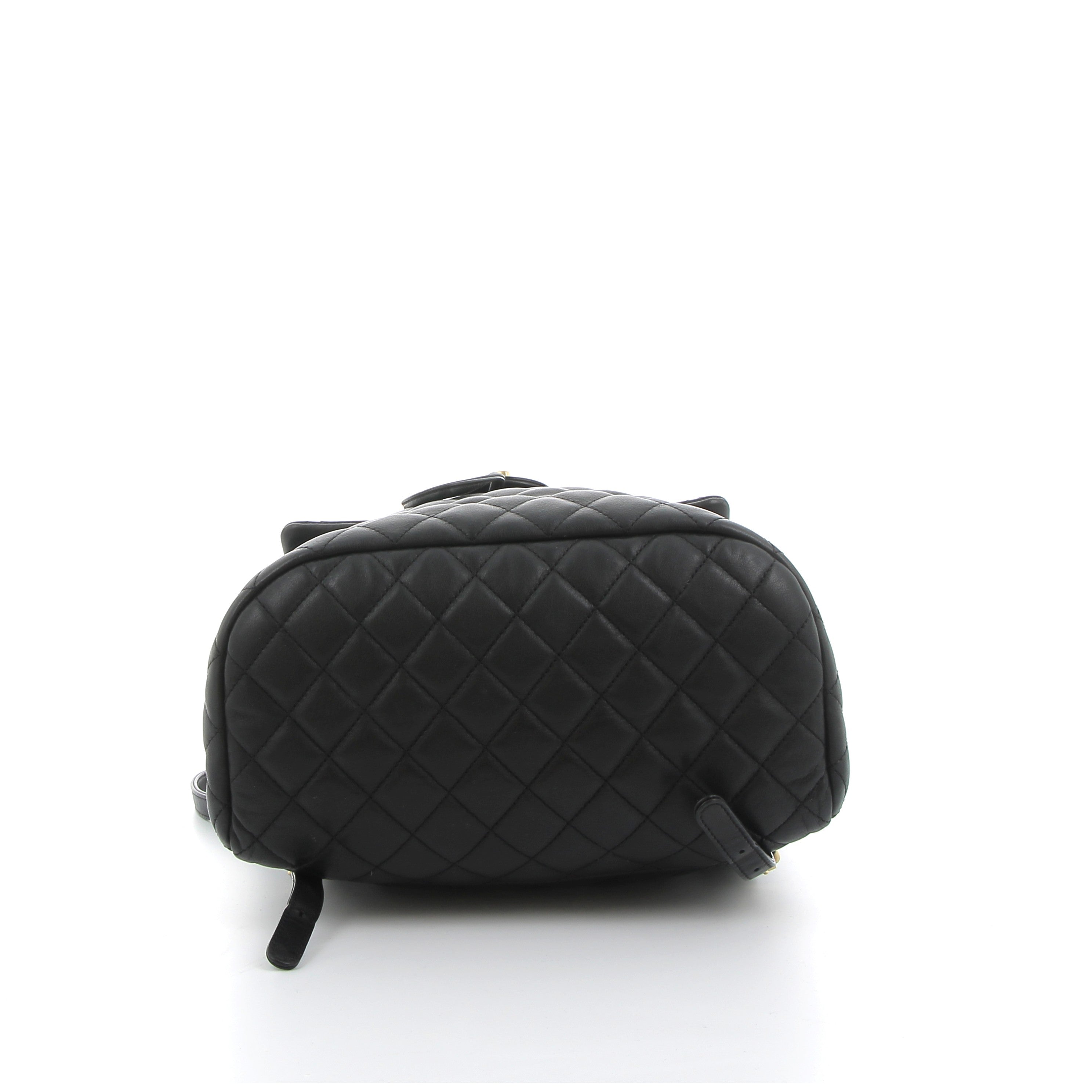 Chanel Noir Quilted Urban Spirit Backpack with Gold Hardware