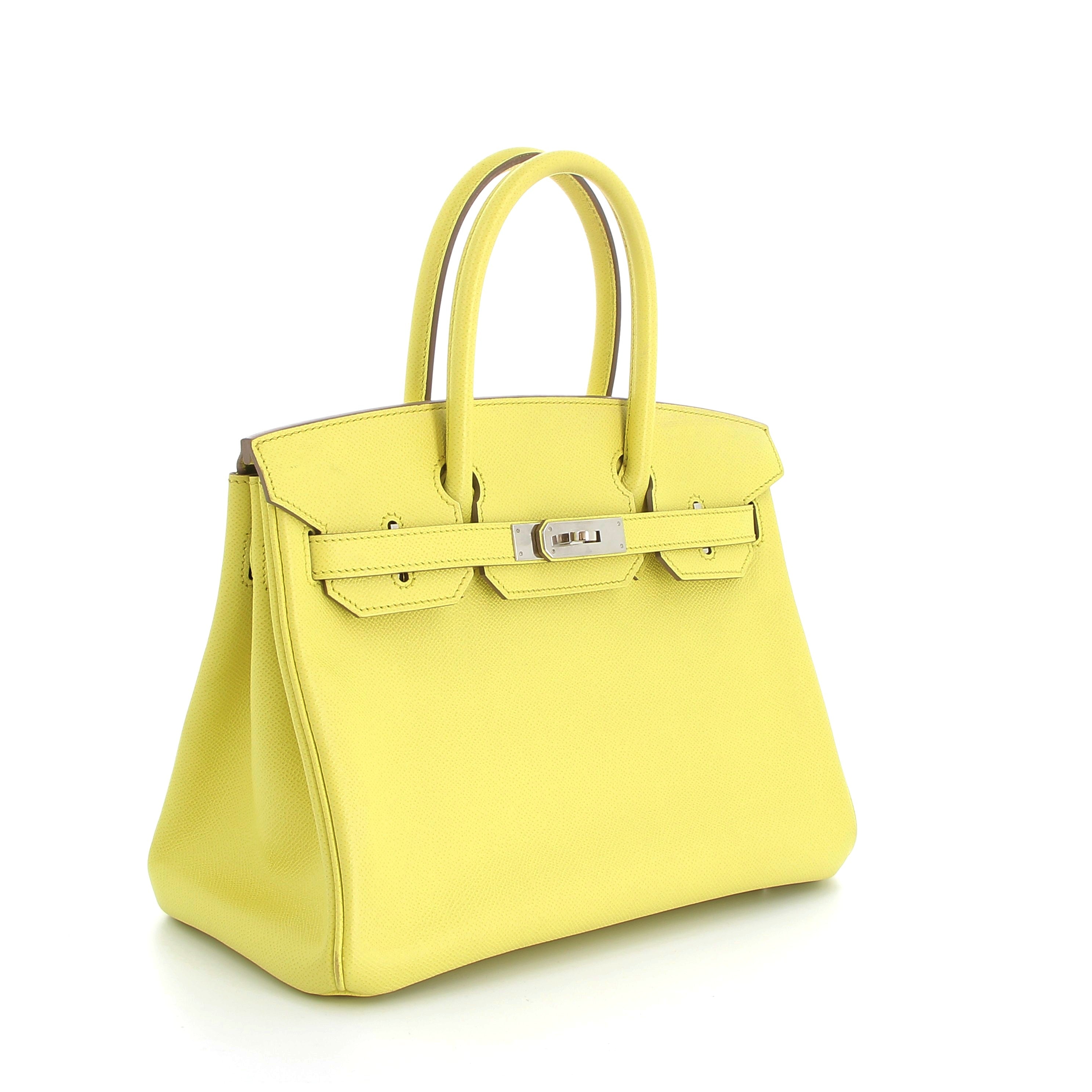 HERMÈS Birkin 30 Lime Epsom Palladium hardware