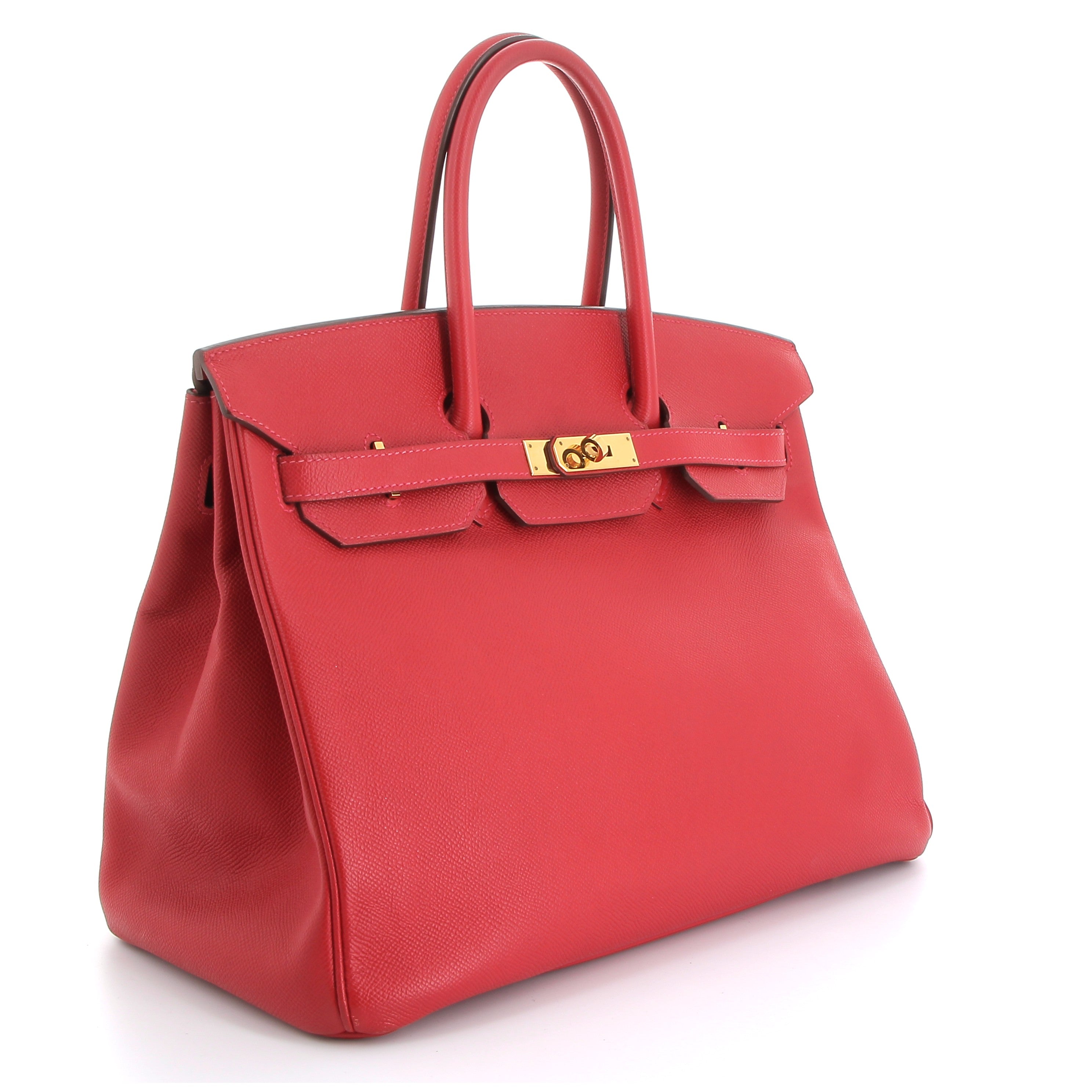 HERMES Preowned Birkin 35 Rouge Casaque Epsom Gold hardware (GHW)