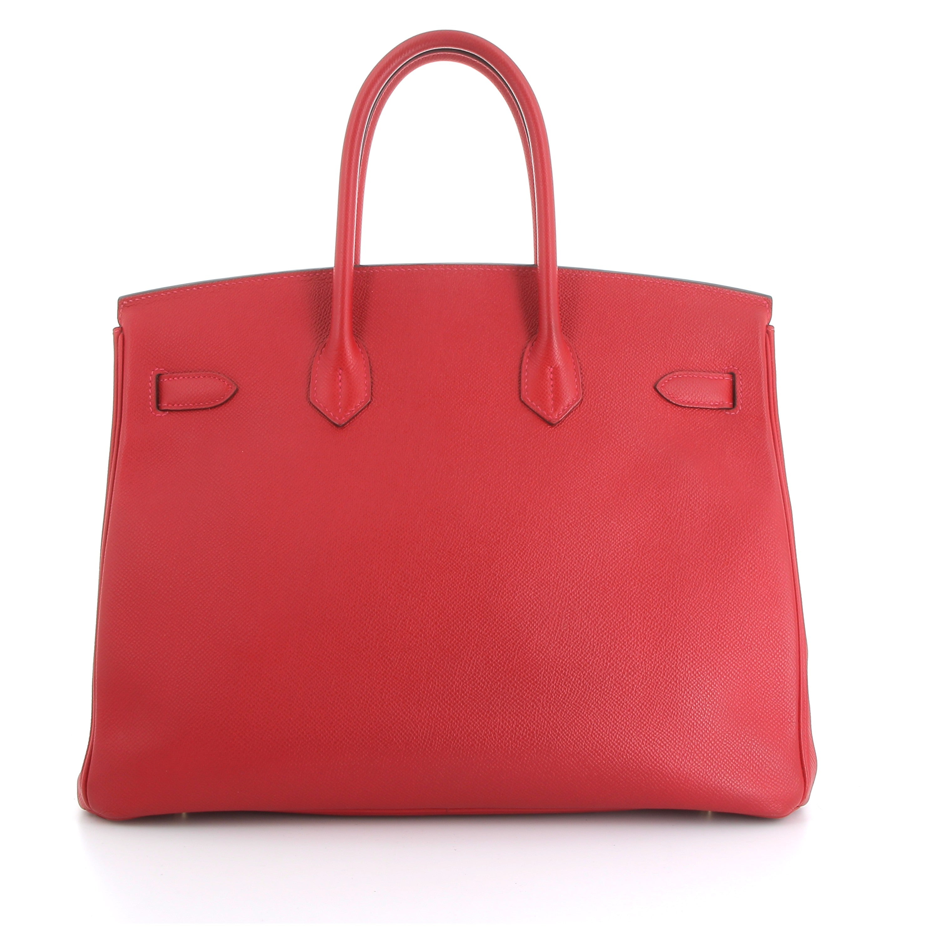 HERMES Preowned Birkin 35 Rouge Casaque Epsom Gold hardware (GHW)