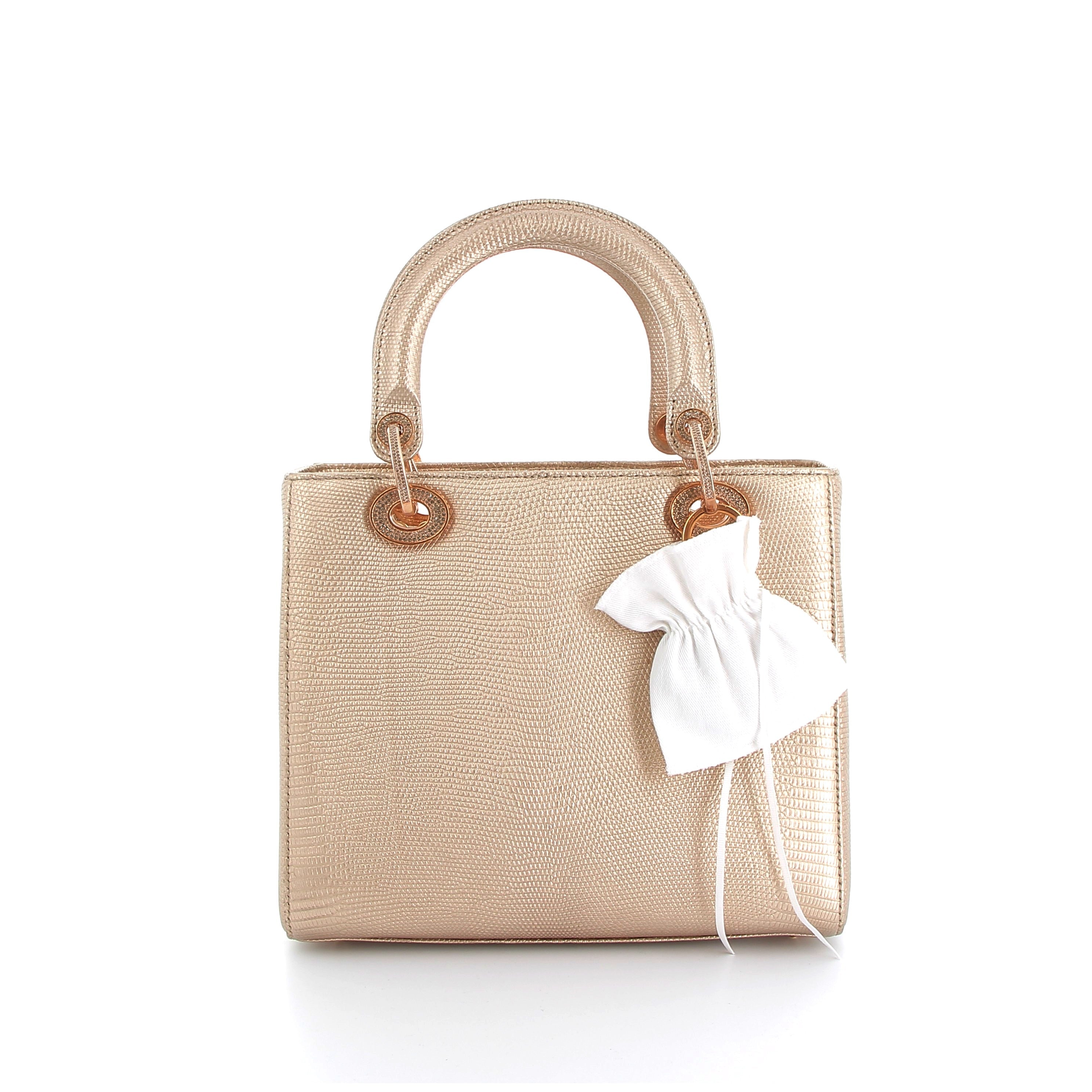 DIOR Lady Dior Lizard Rose Gold