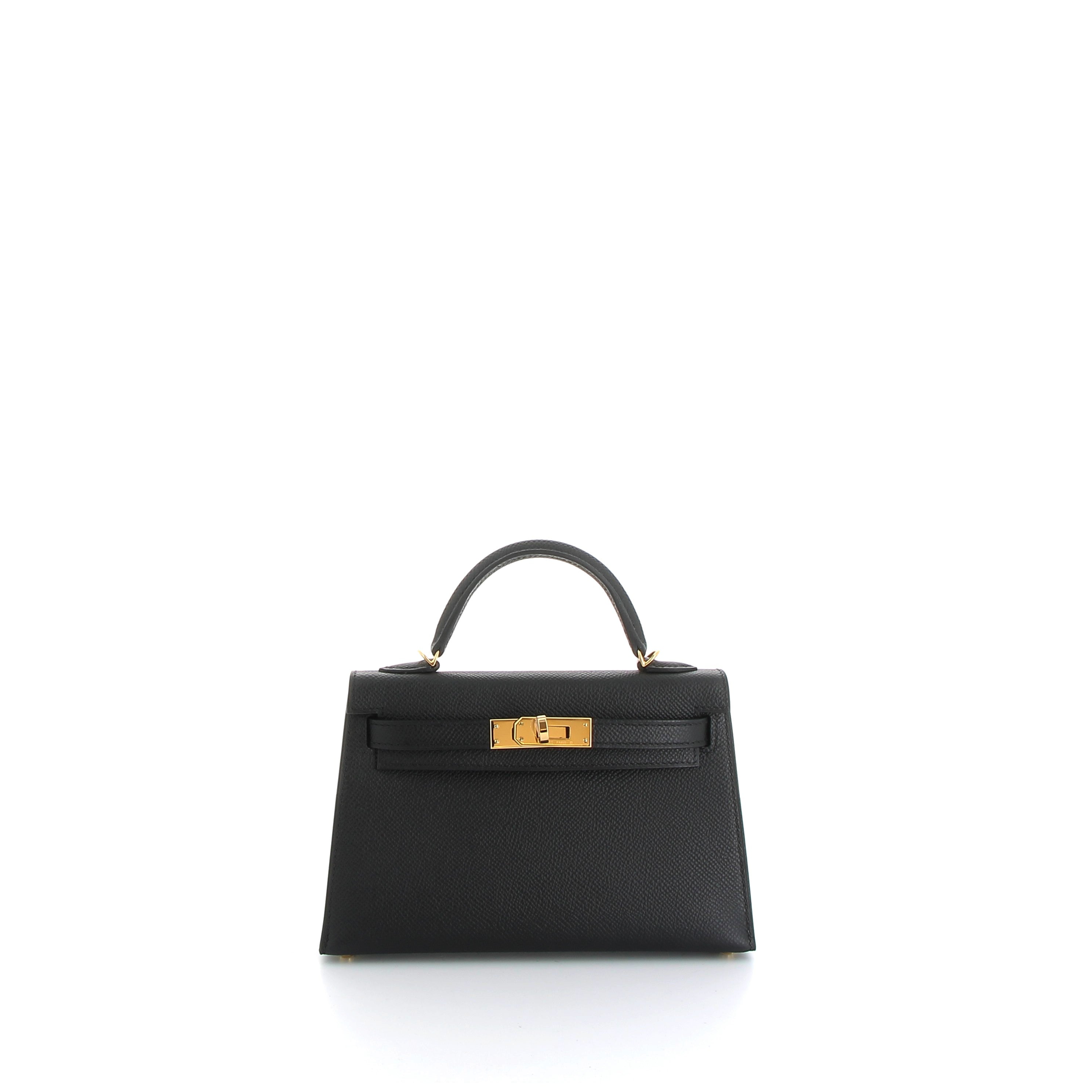 Hermès Kelly 20cm Noir Epsom Leather with Gold Hardware