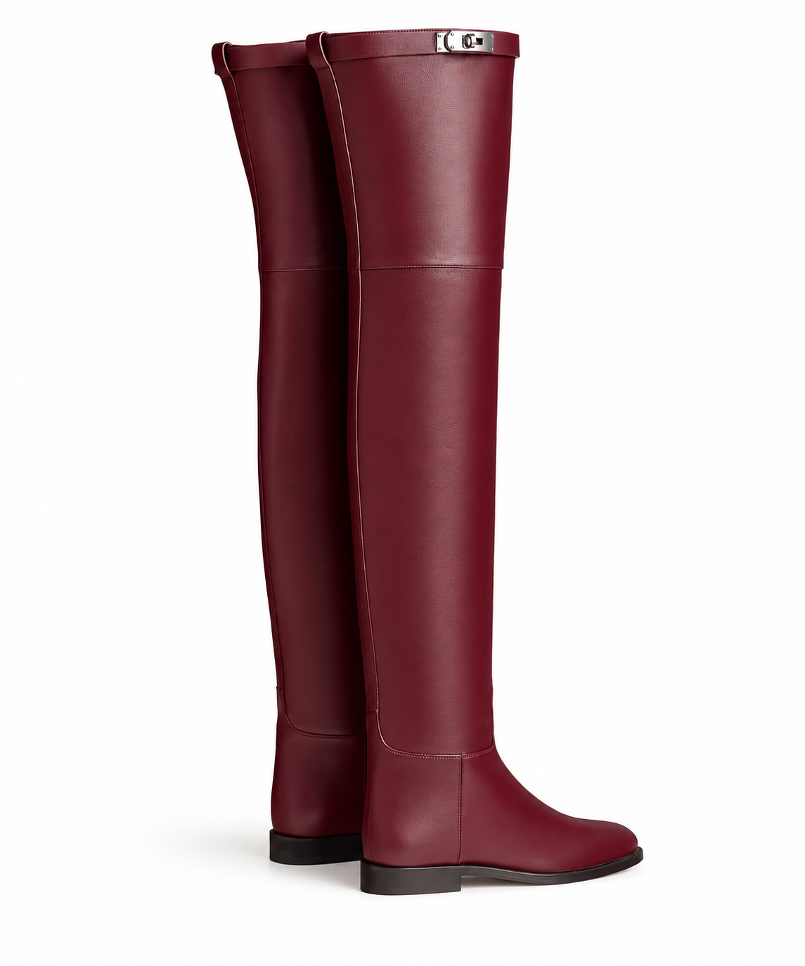 Hermès High Boots Burgundy
