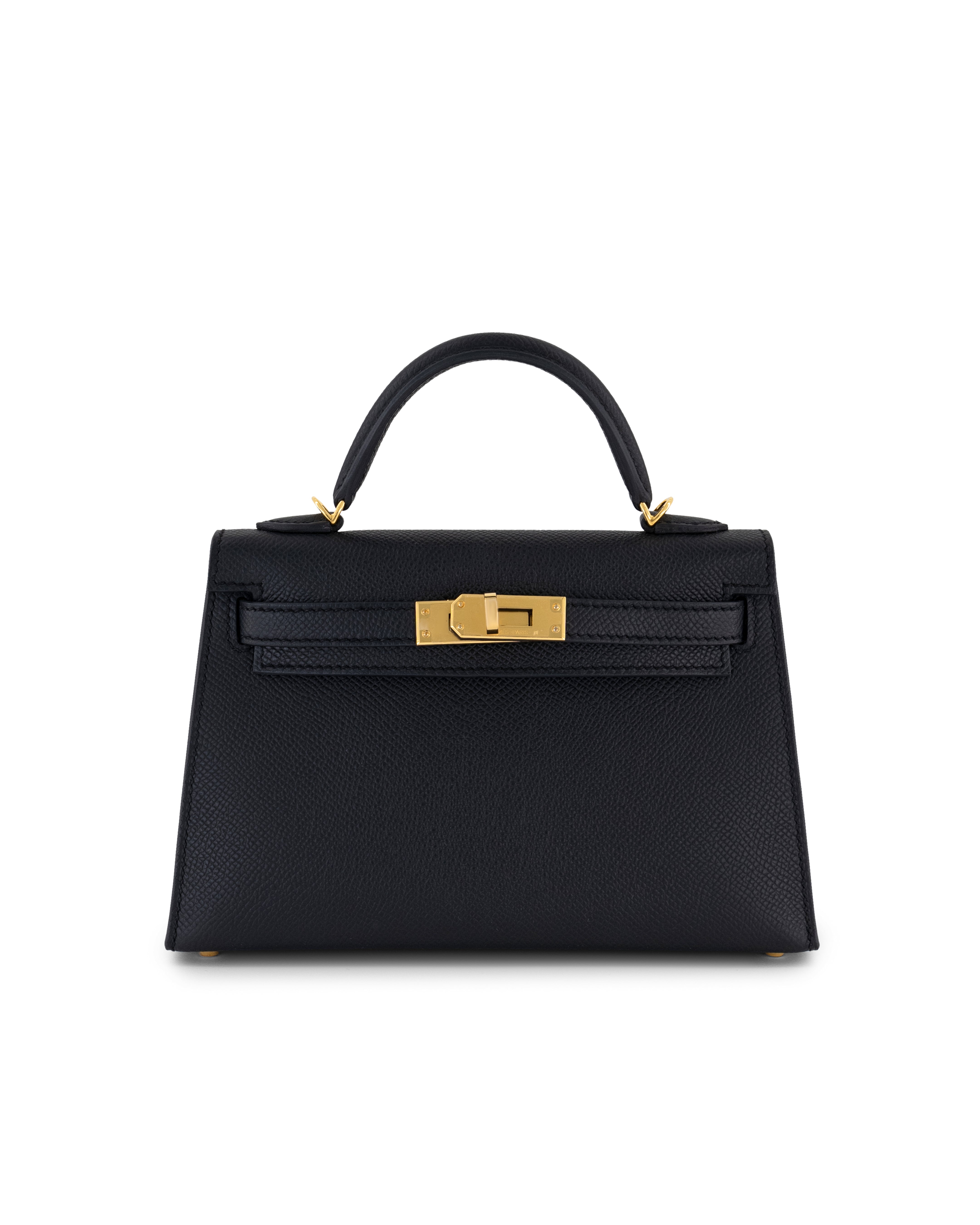 Hermès Mini Kelly 20cm in Black Epsom with Gold Hardware