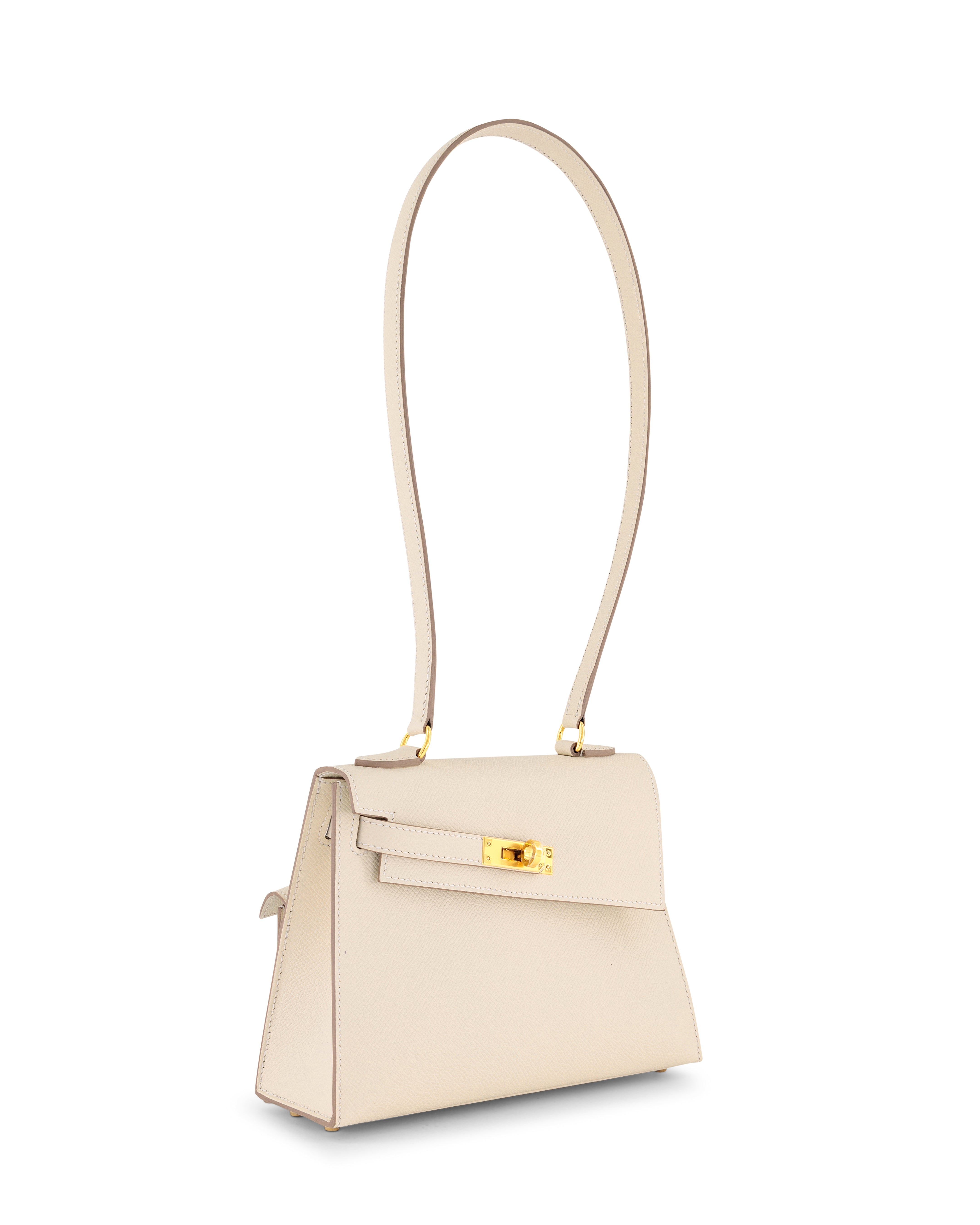 Hermès Kelly Disorde in Craie Epsom with Gold Hardware