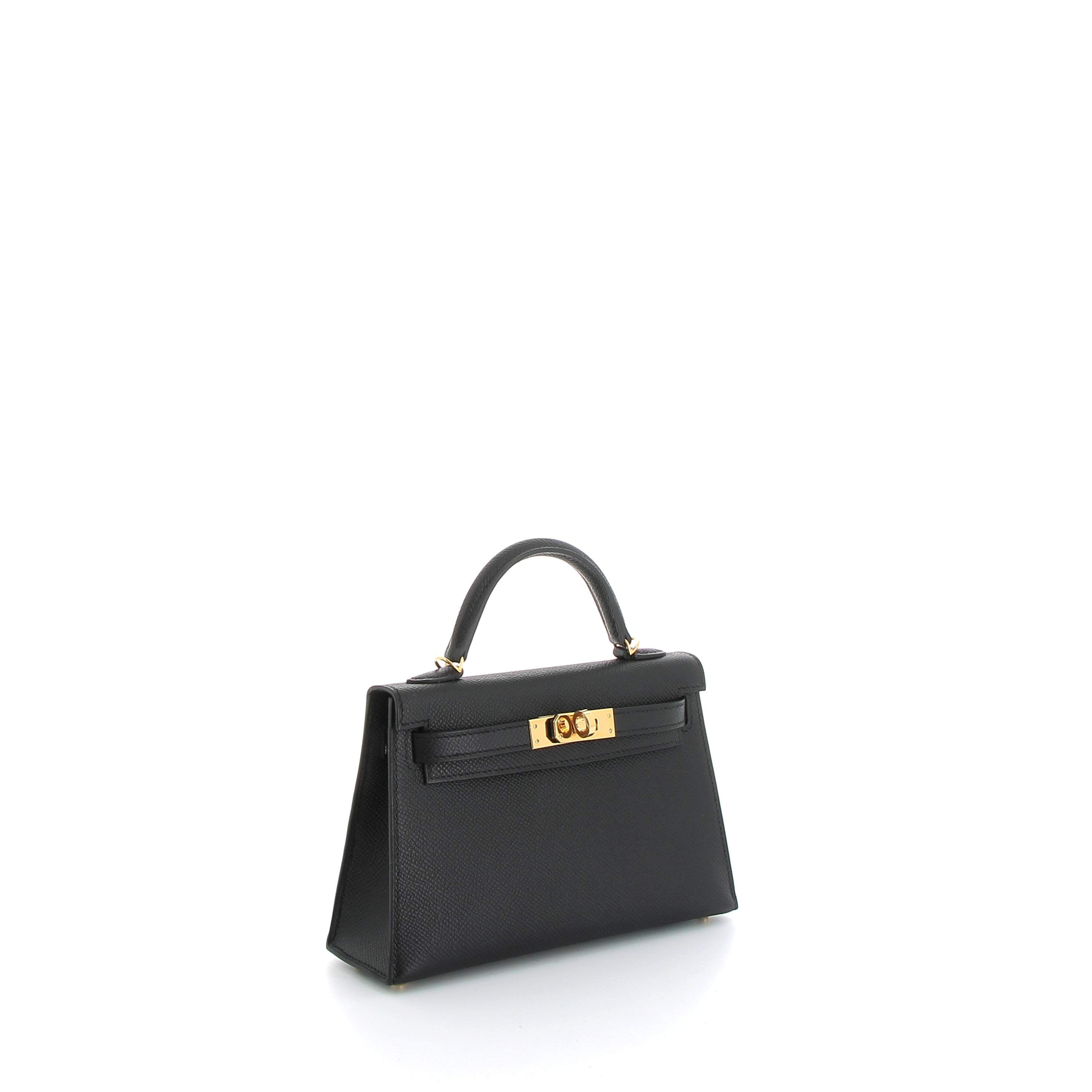 Hermès Kelly 20cm Noir Epsom Leather with Gold Hardware