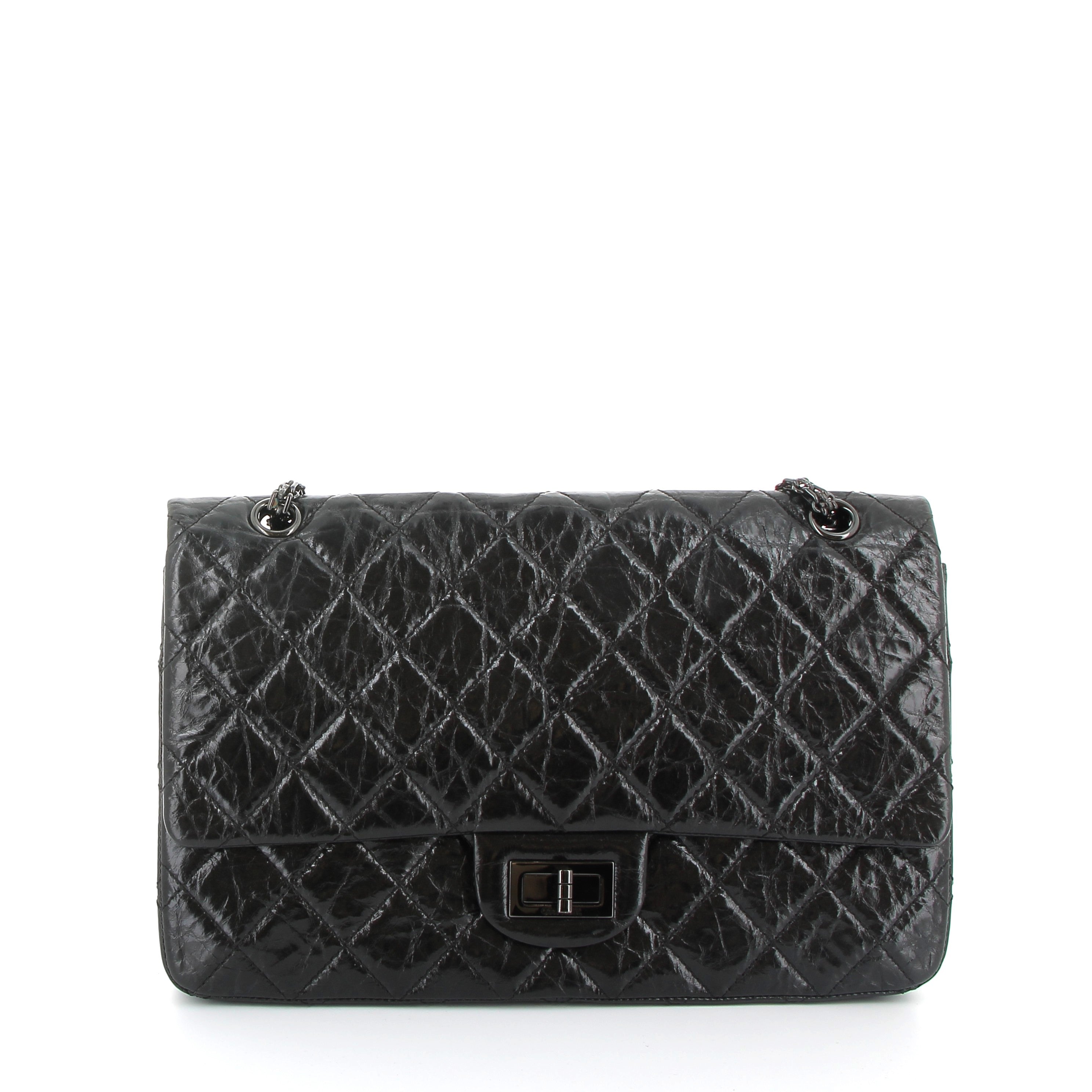 Chanel Timeless 2.55 Noir Quilted Leather with Noir Hardware