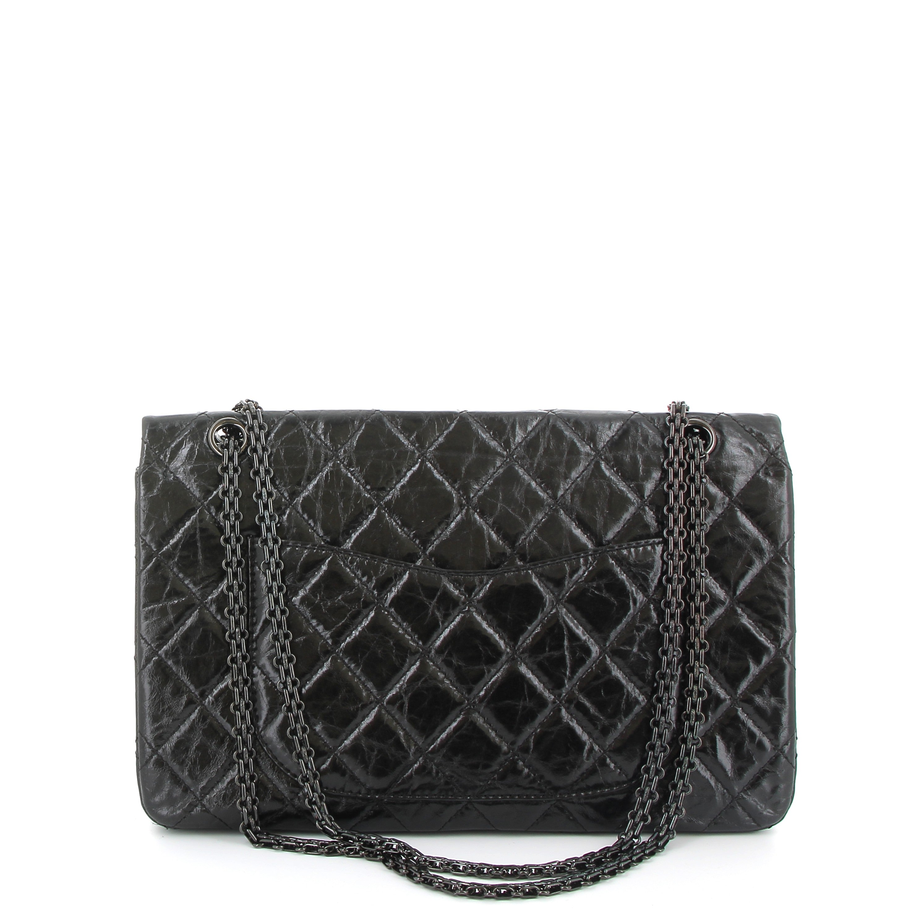 CHANEL 2.55 Black Black hardware