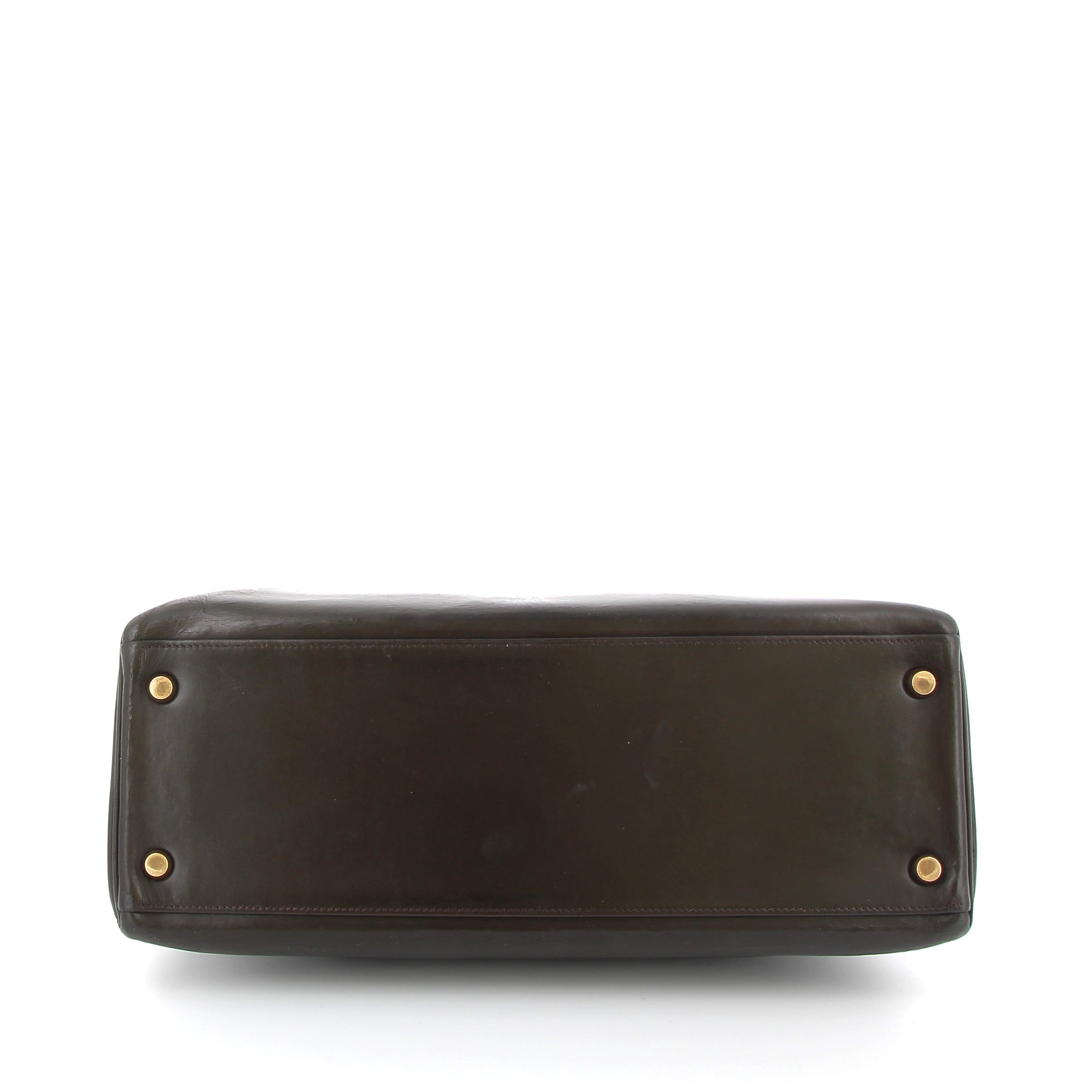 HERMÈS Preowned Kelly 32 Brown Box / Crocodile