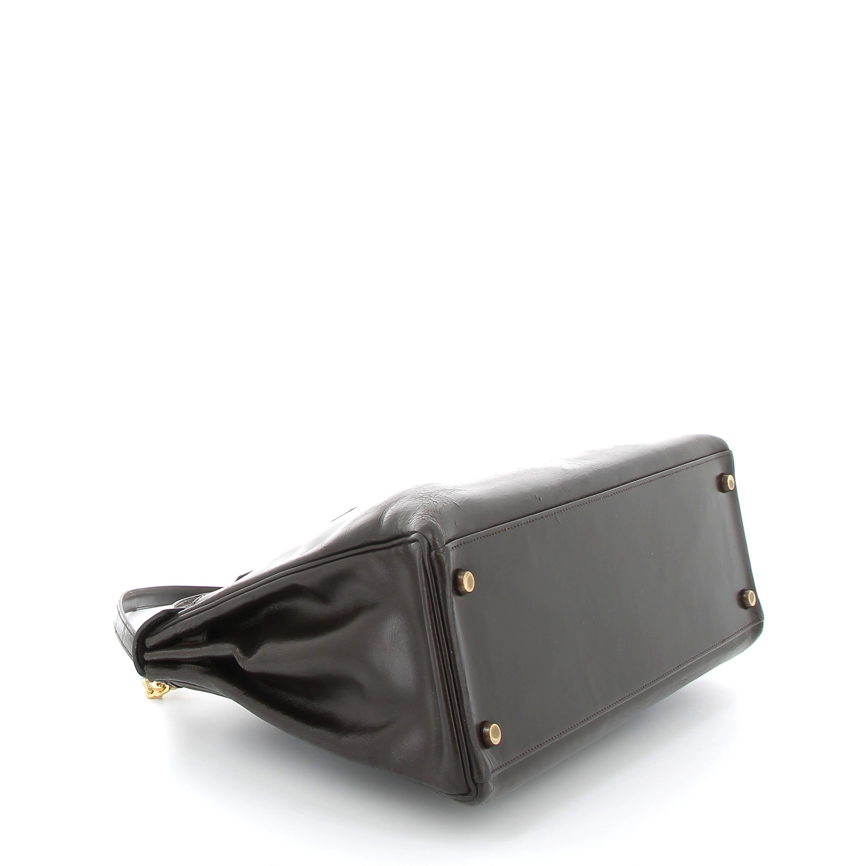 HERMÈS Preowned Kelly 32 Brown Box / Crocodile