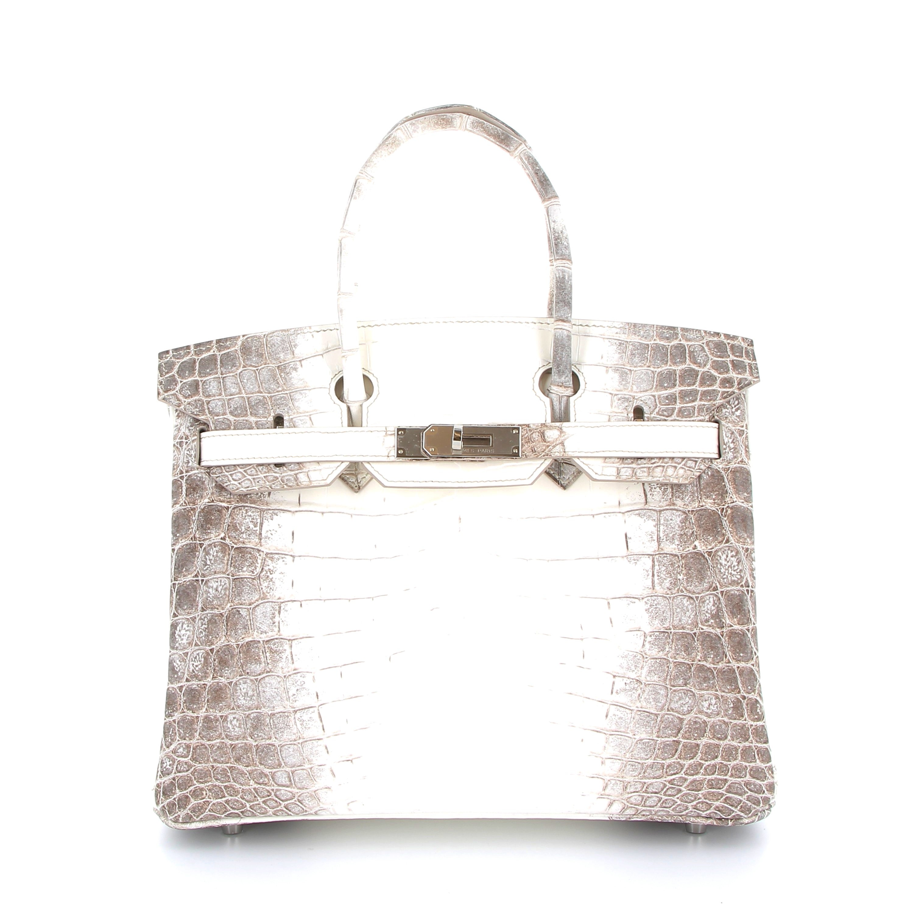 Hermes Birkin 30cm Himalayan Crocodile with Palladium Hardware