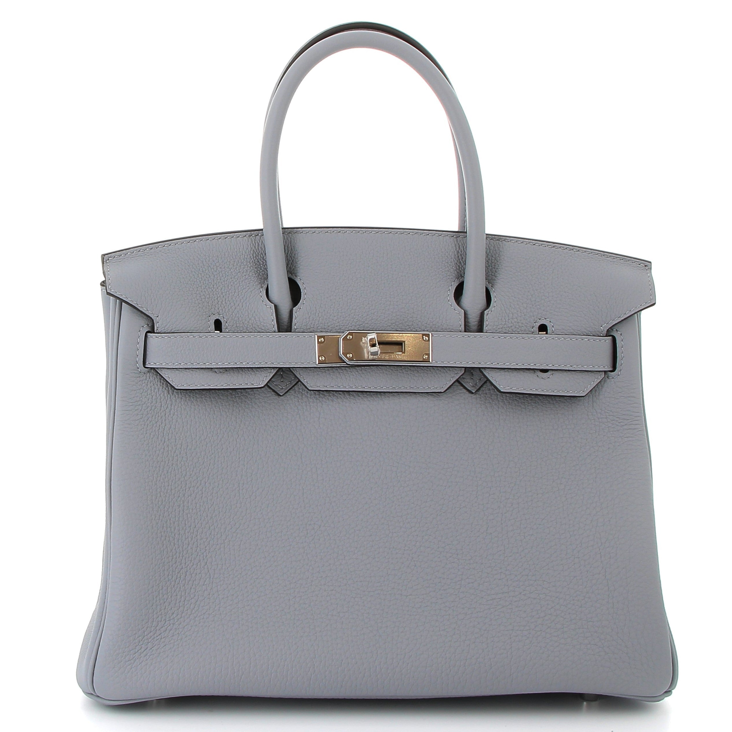 HERMÈS Birkin 30 Gris Pantin Togo Palladium hardware