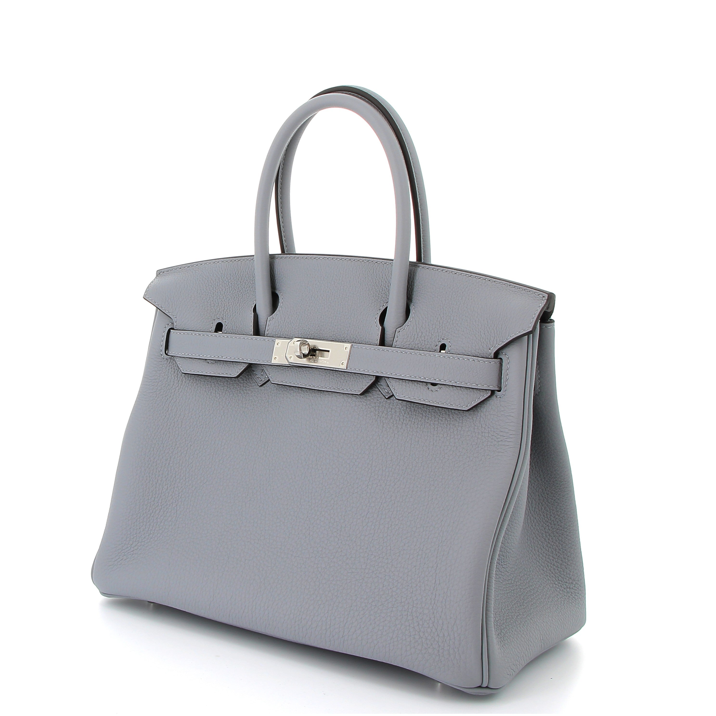 HERMÈS Birkin 30 Gris Pantin Togo Palladium hardware