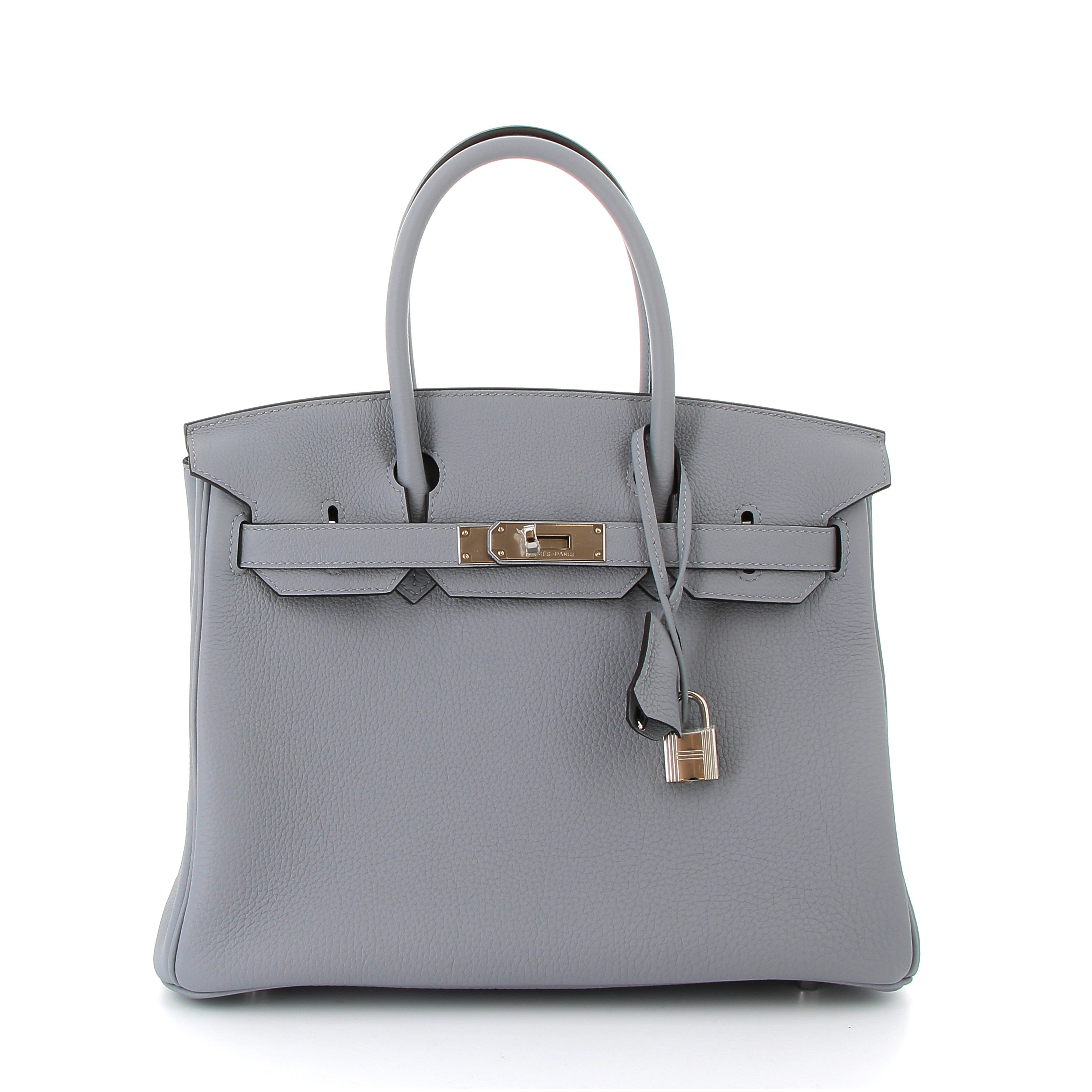 HERMÈS Birkin 30 Gris Pantin Togo Palladium hardware