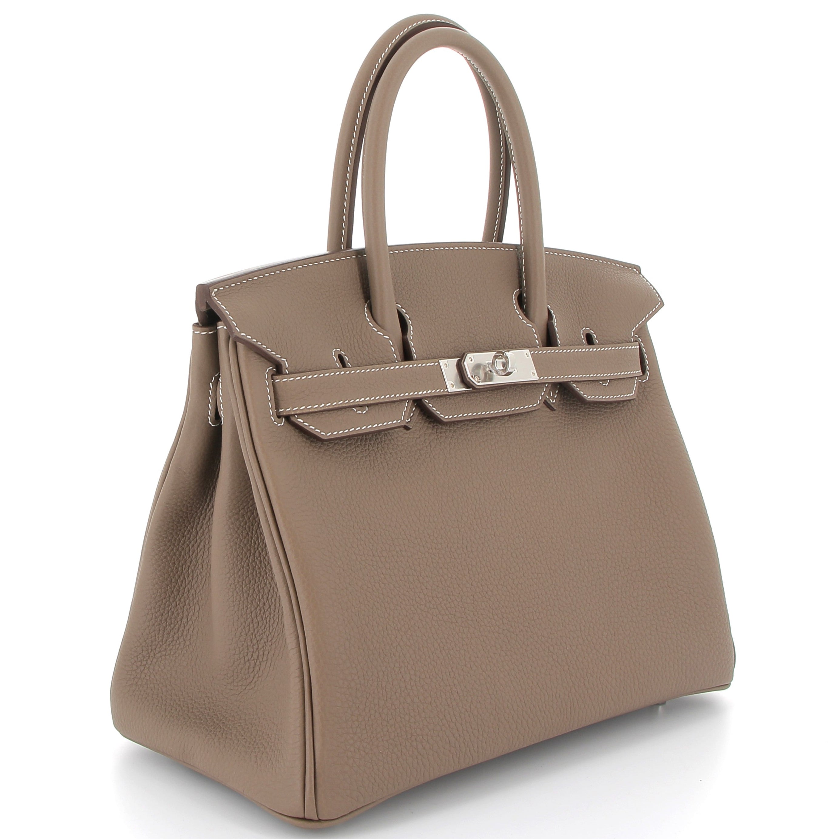 HERMES Birkin 30 Etoupe Togo Leather Palladium Hardware