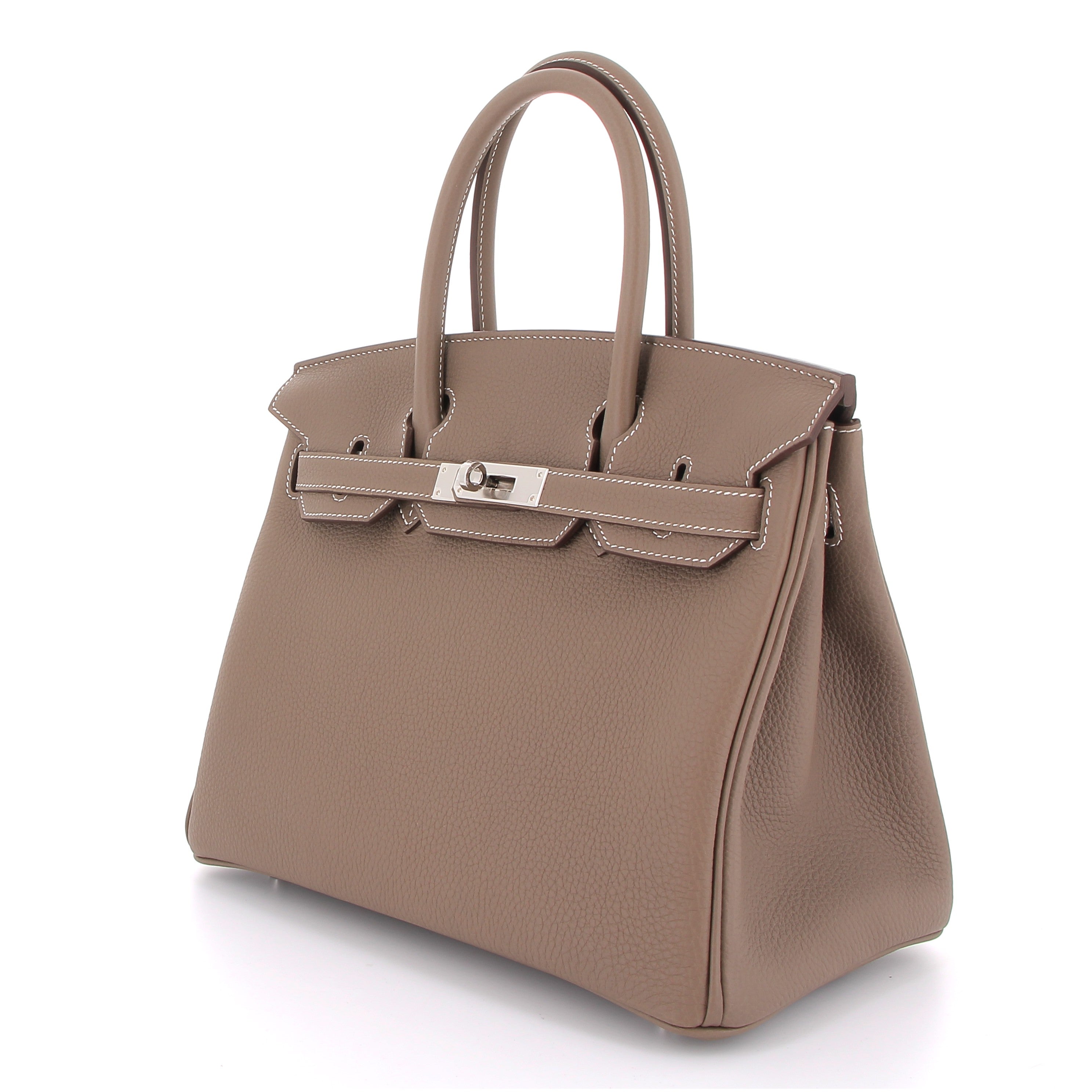 HERMES Birkin 30 Etoupe Togo Leather Palladium Hardware