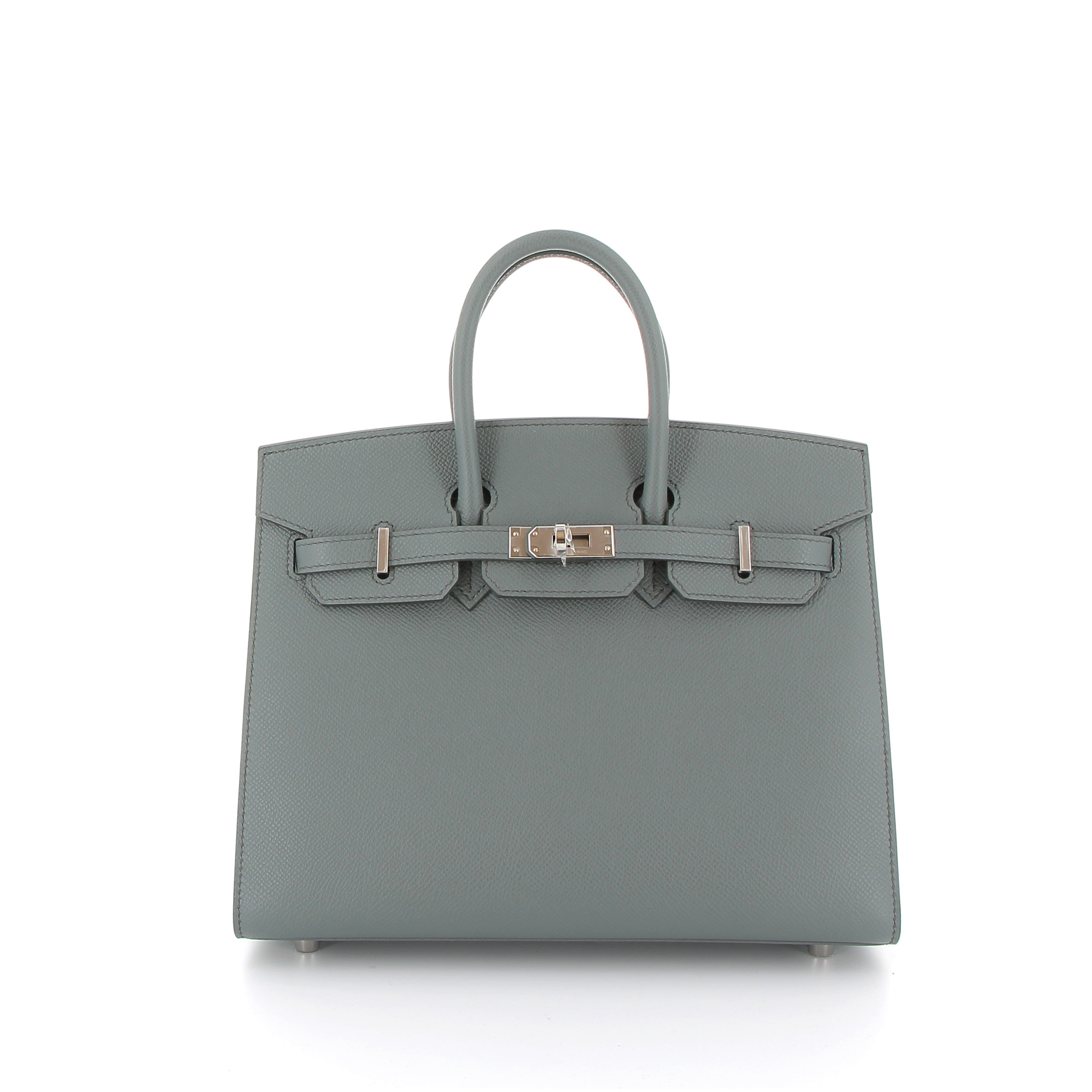 Hermes Birkin 25cm Vert Amande Epsom Leather with Palladium Hardware