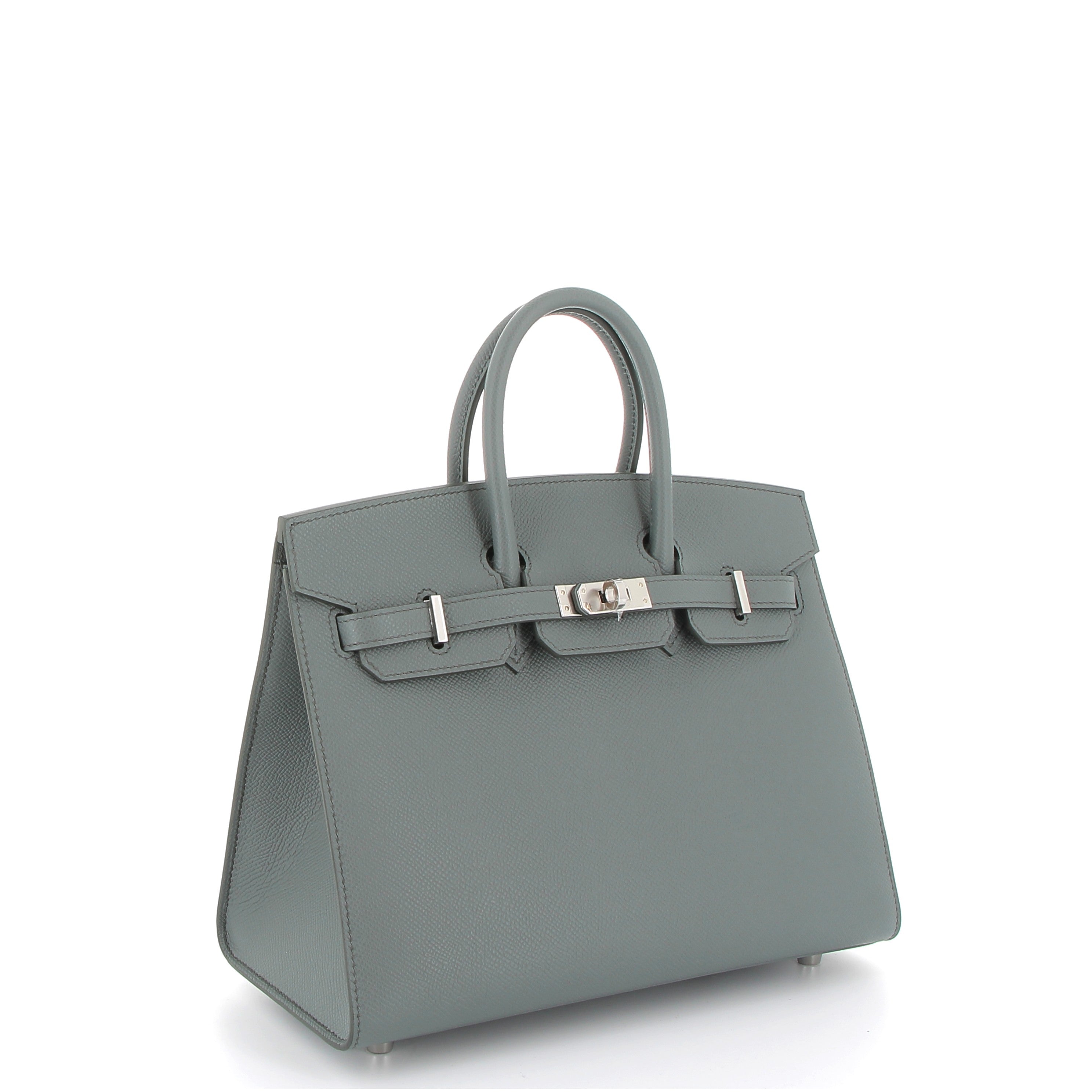 Hermes Birkin 25cm Vert Amande Epsom Leather with Palladium Hardware