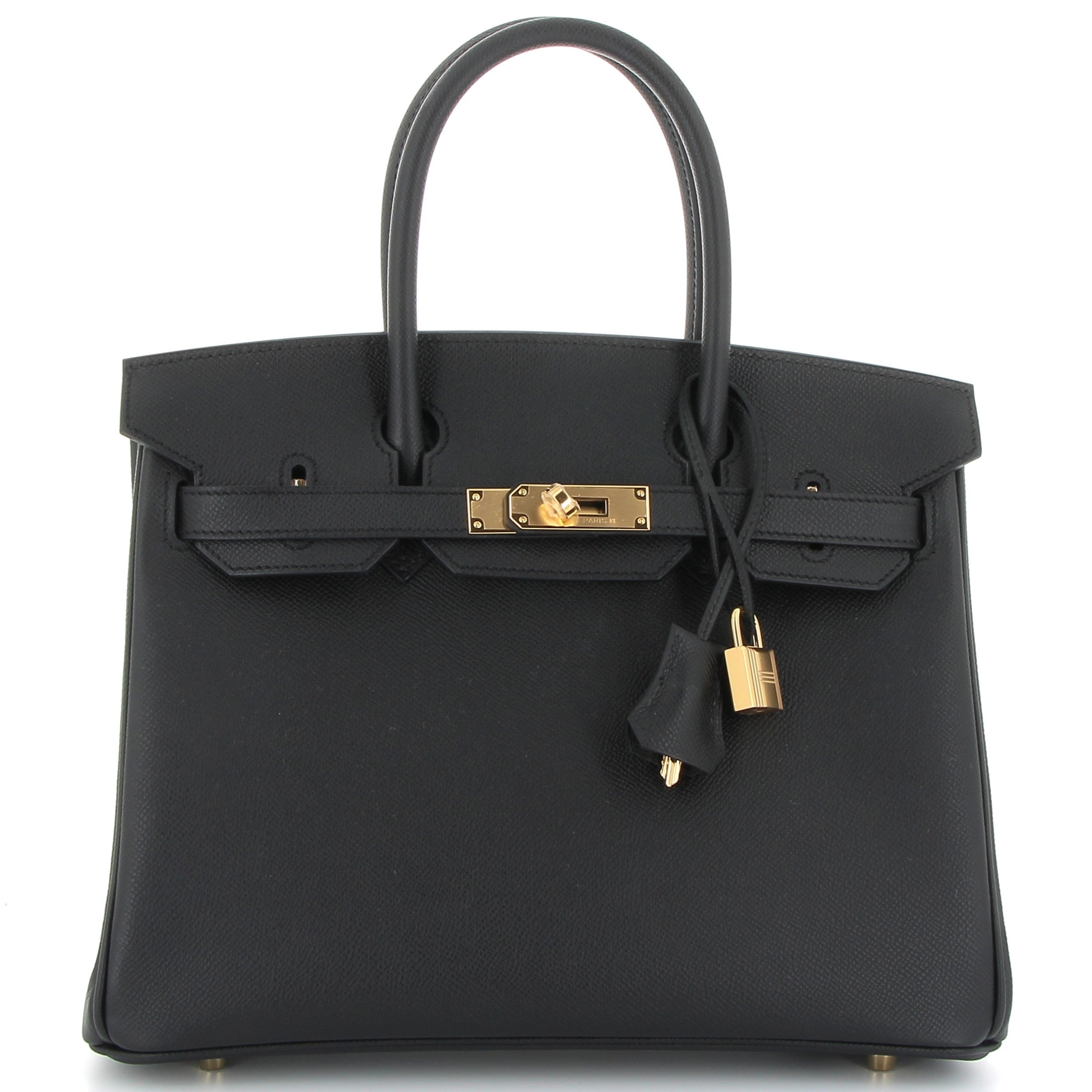 HERMES Birkin 30 Noir Epsom Leather Gold Hardware (GHW)