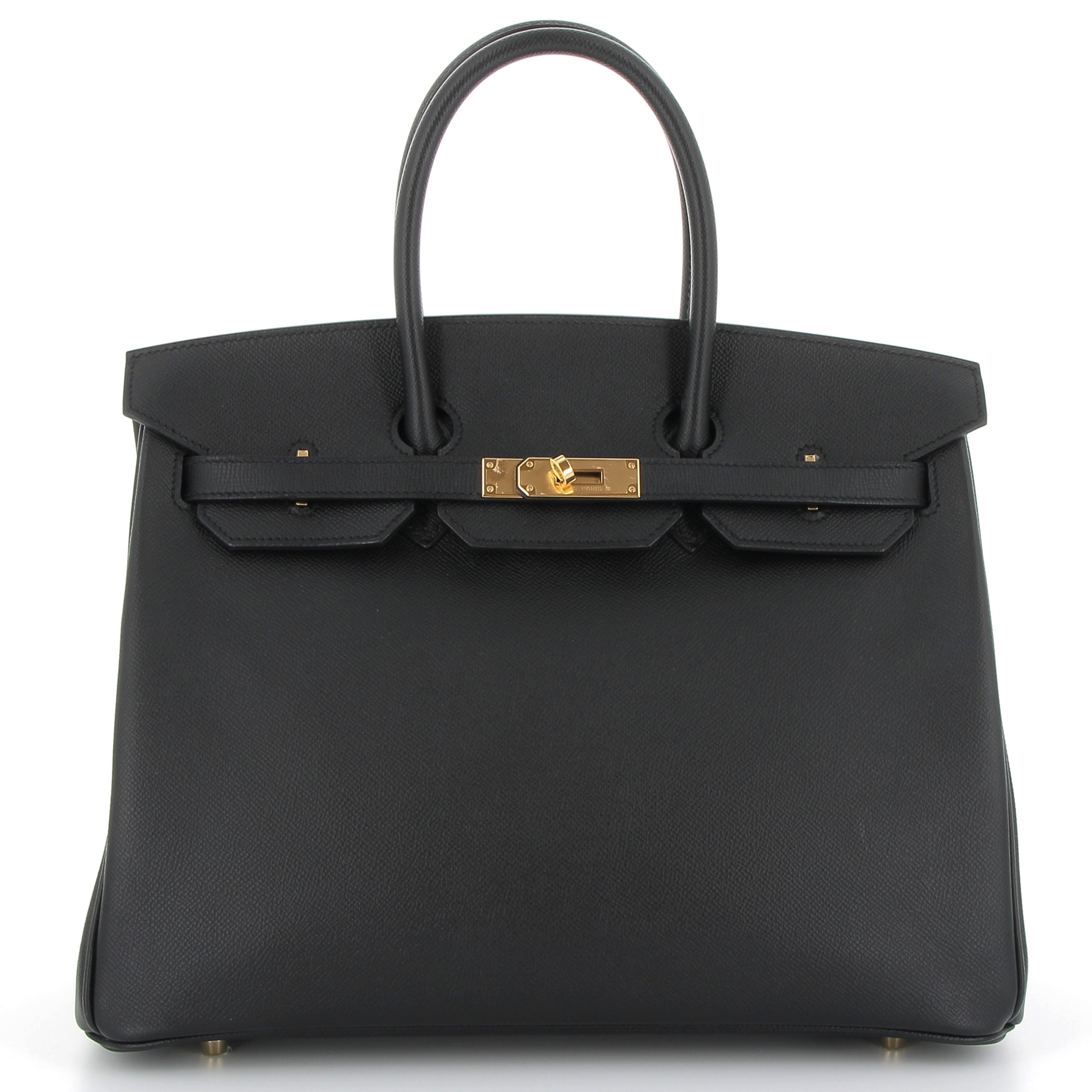 HERMES Birkin 35 Noir Epsom Gold hardware (GHW)
