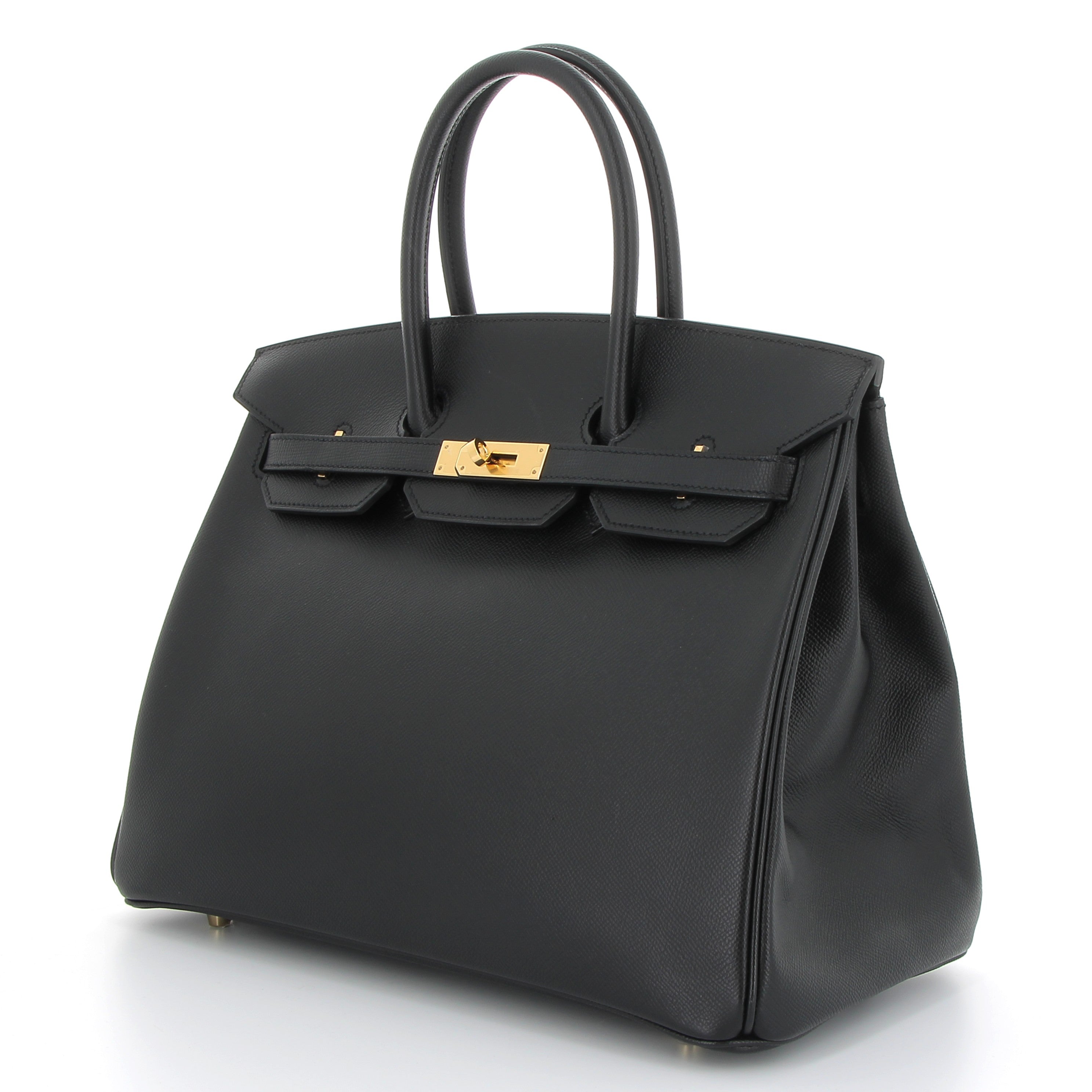 HERMES Birkin 35 Noir Epsom Gold hardware (GHW)