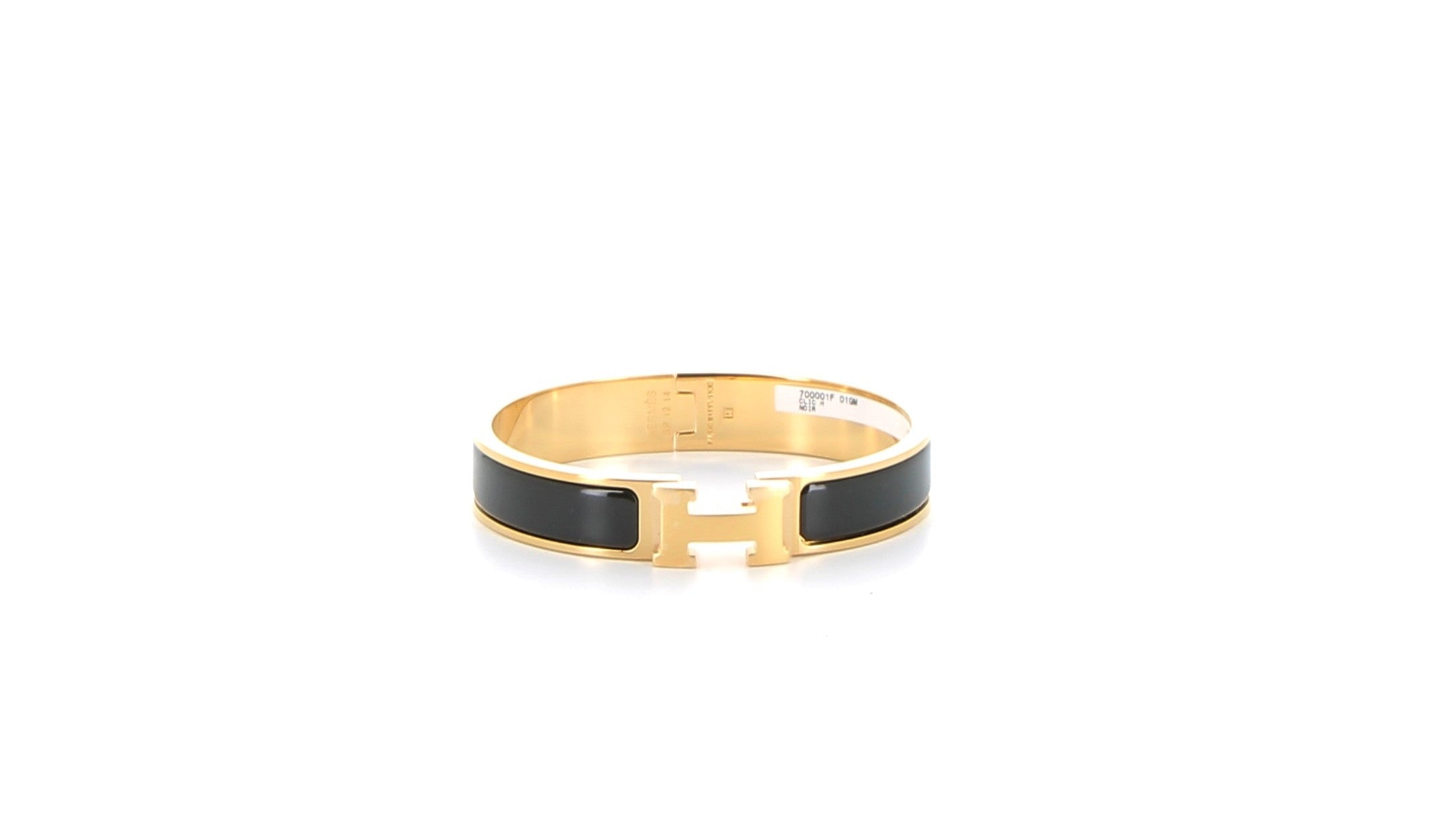 HERMES Clic H Bracelet Black Gold hardware (GHW)