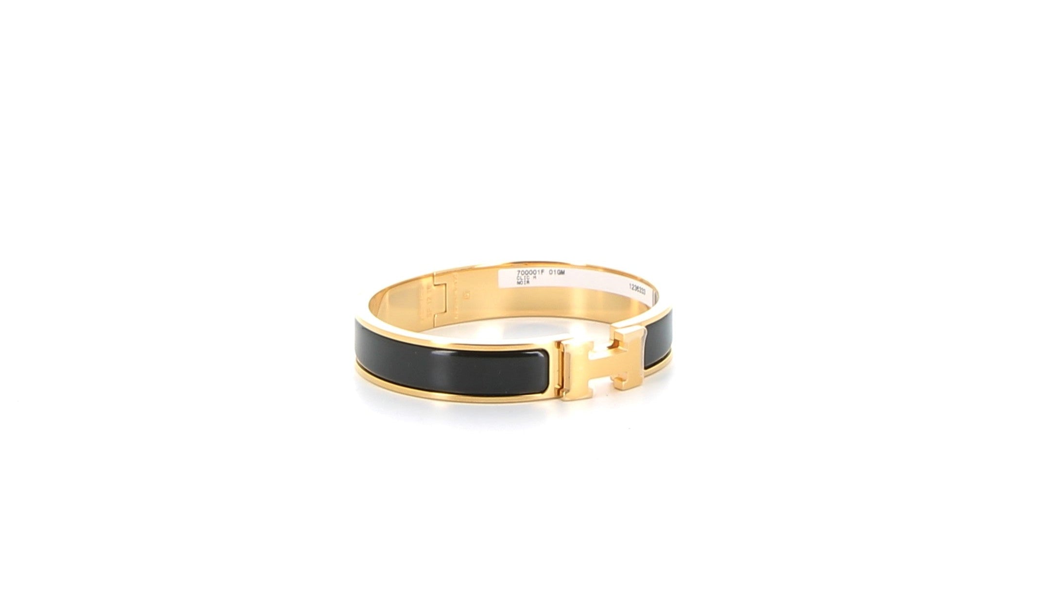HERMES Clic H Bracelet Black Gold hardware (GHW)