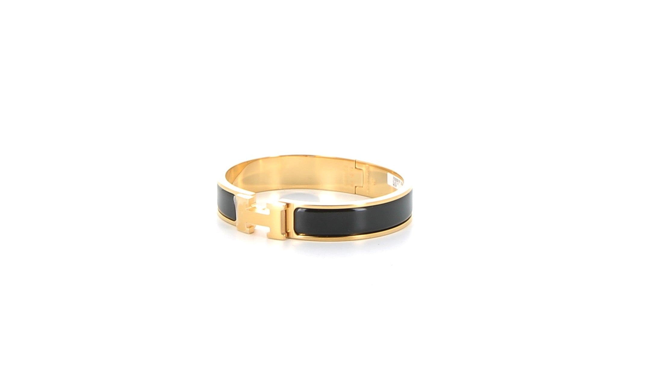 HERMES Clic H Bracelet Black Gold hardware (GHW)