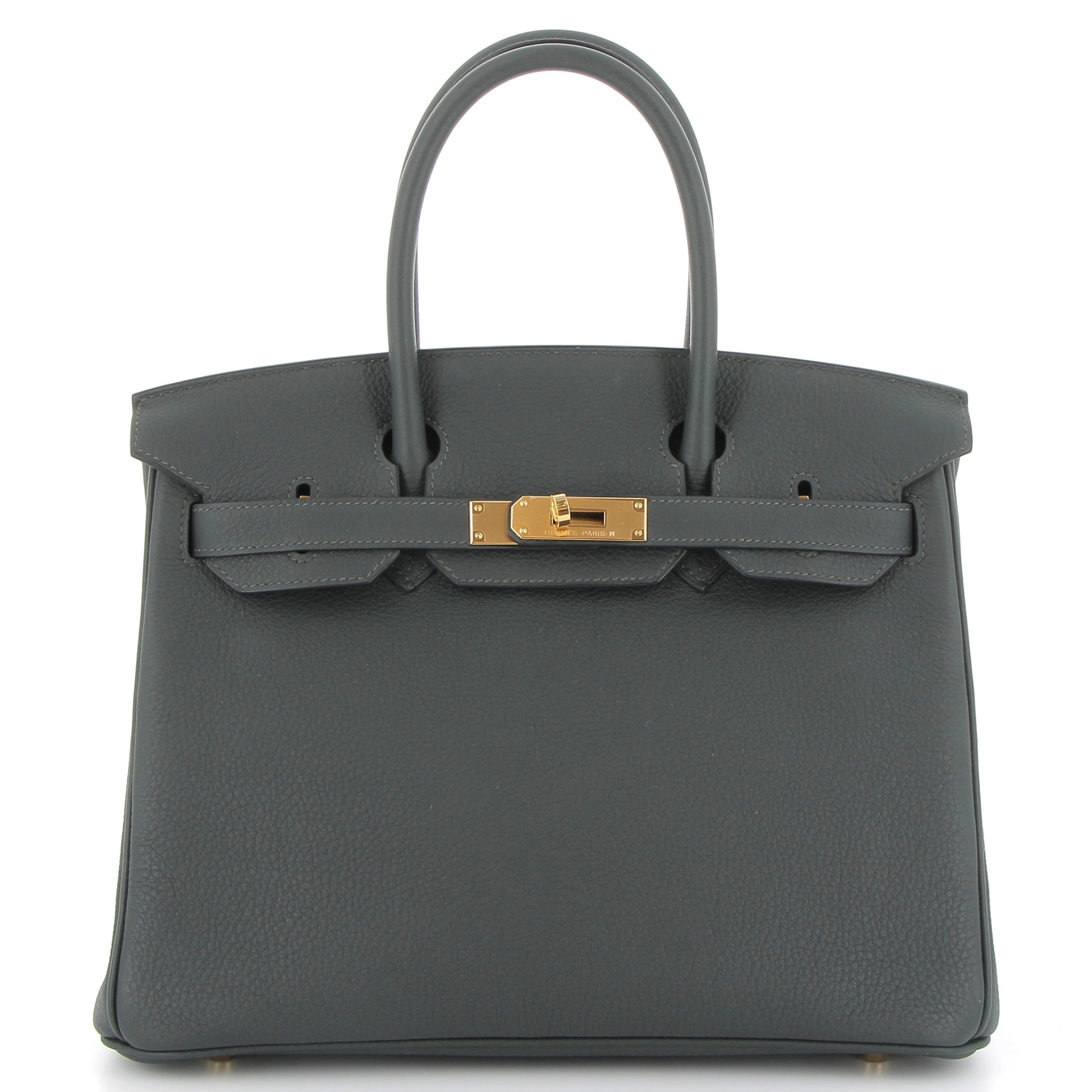HERMÈS Birkin 30 Vert Fonce Togo Leather Gold Hardware
