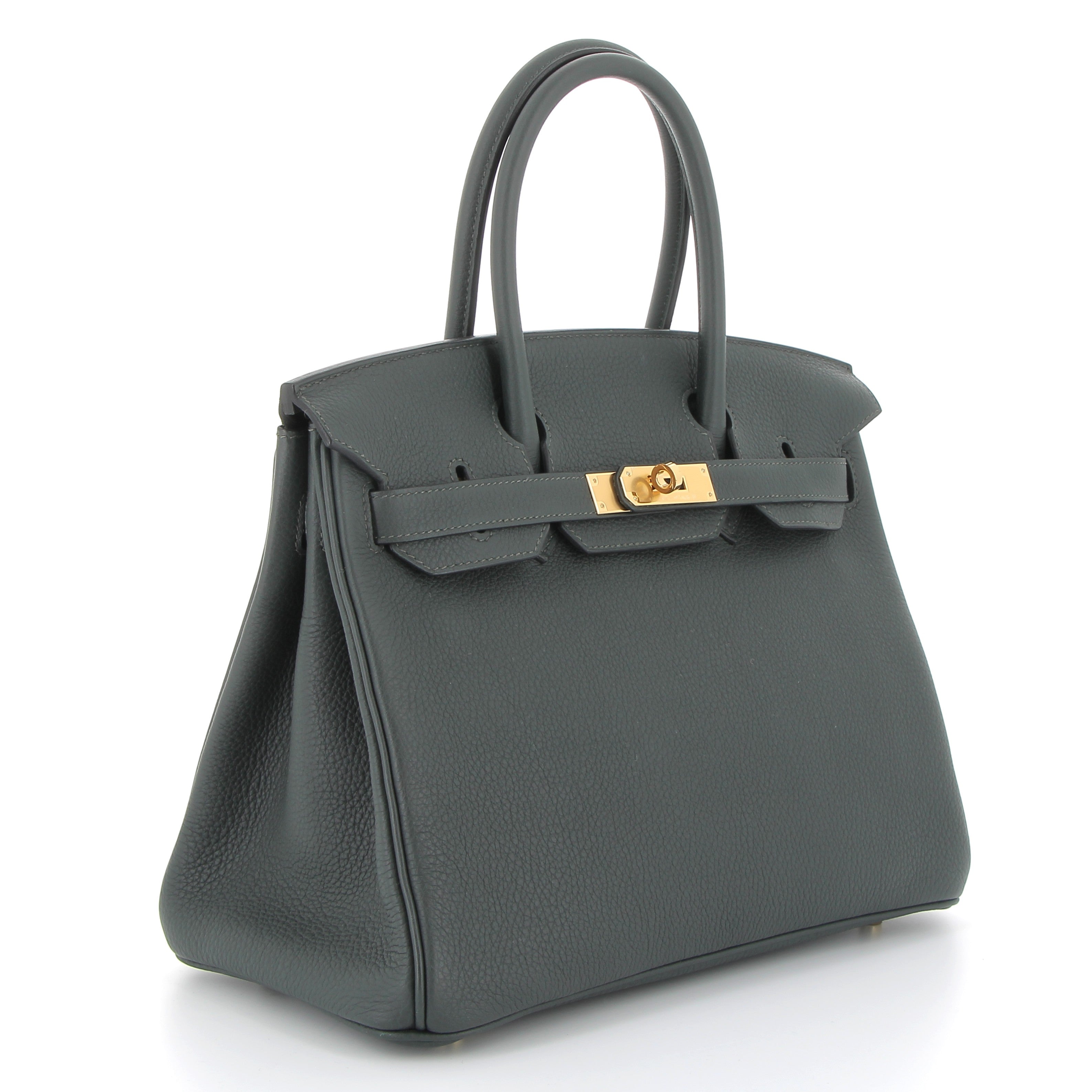 HERMÈS Birkin 30 Vert Fonce Togo Leather Gold Hardware
