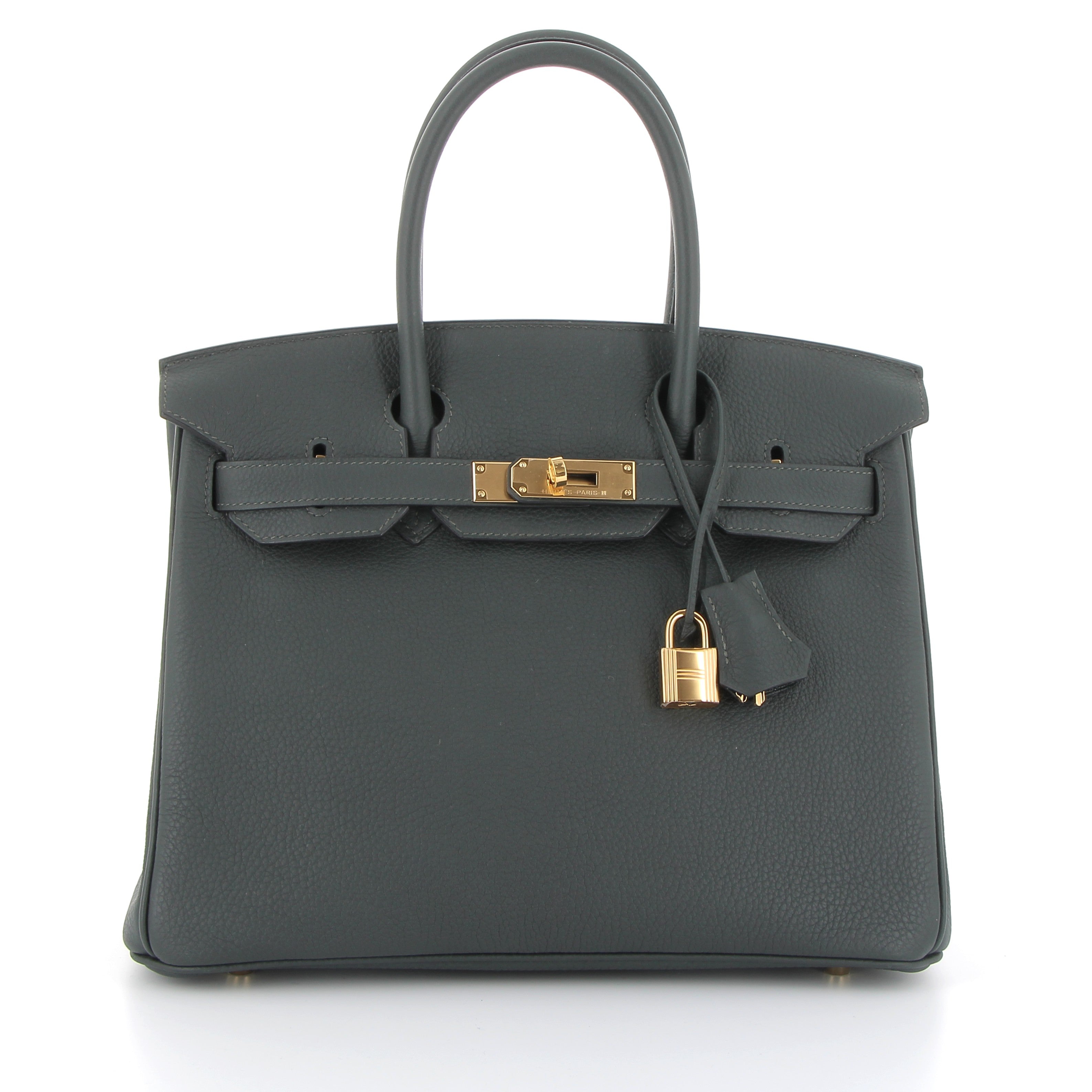 HERMÈS Birkin 30 Vert Fonce Togo Leather Gold Hardware