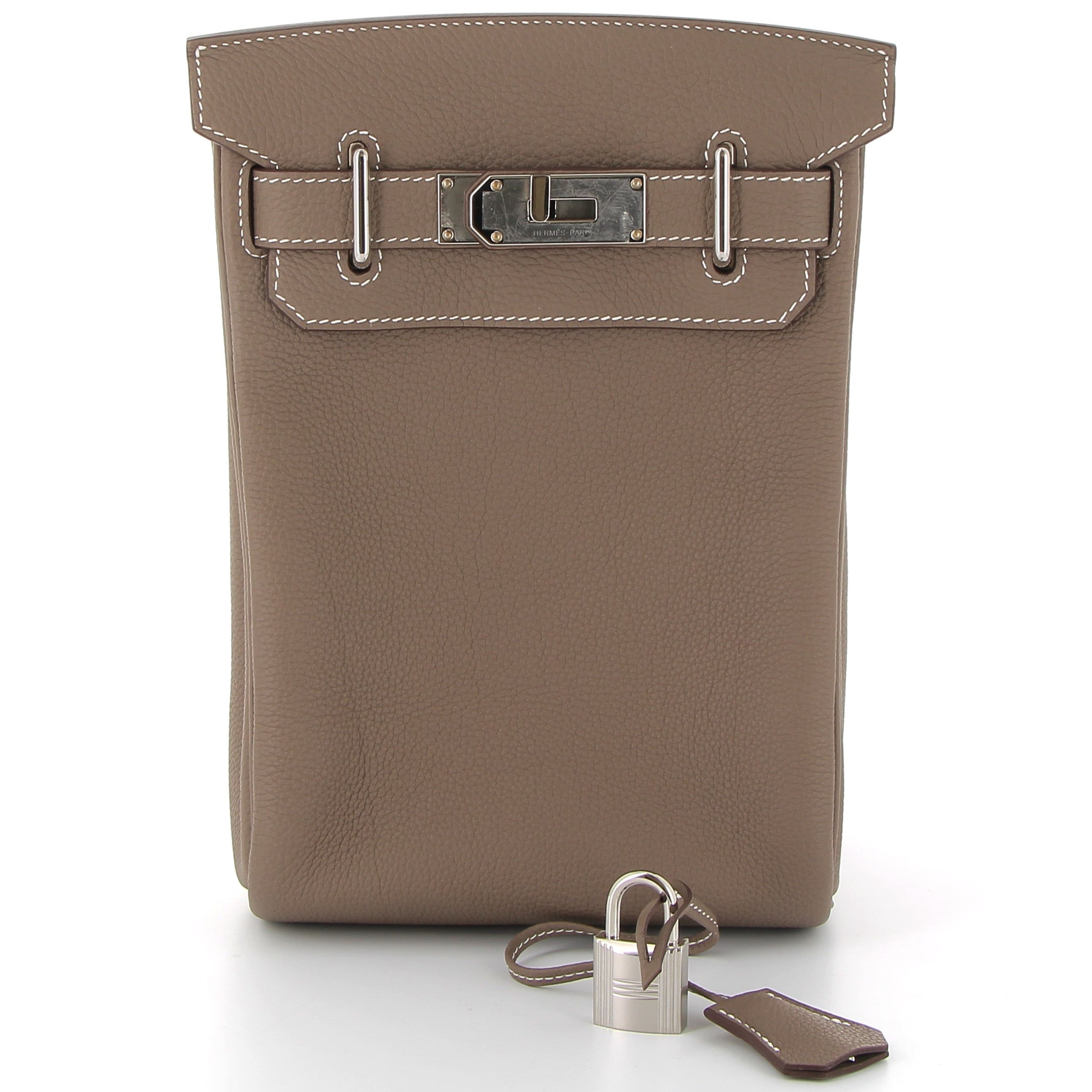 HERMES Hac à Dos Étoupe Togo leather Palladium hardware