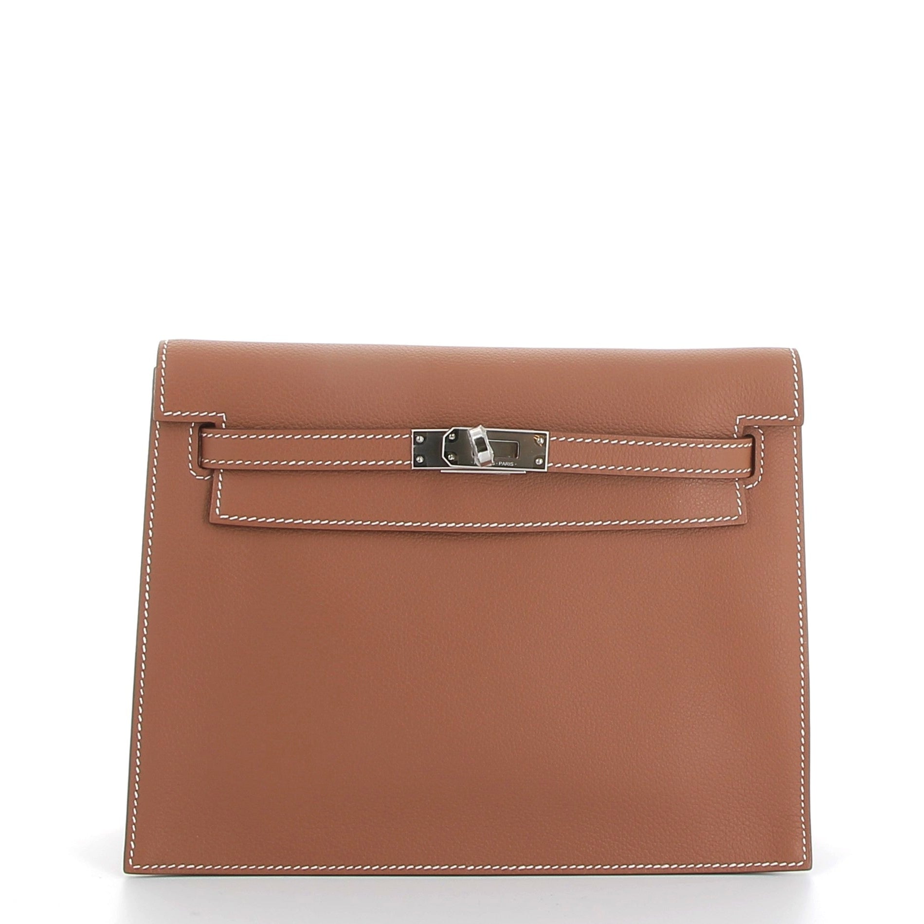 HERMES Kelly Danse Gold Evercolor Palladium Hardware