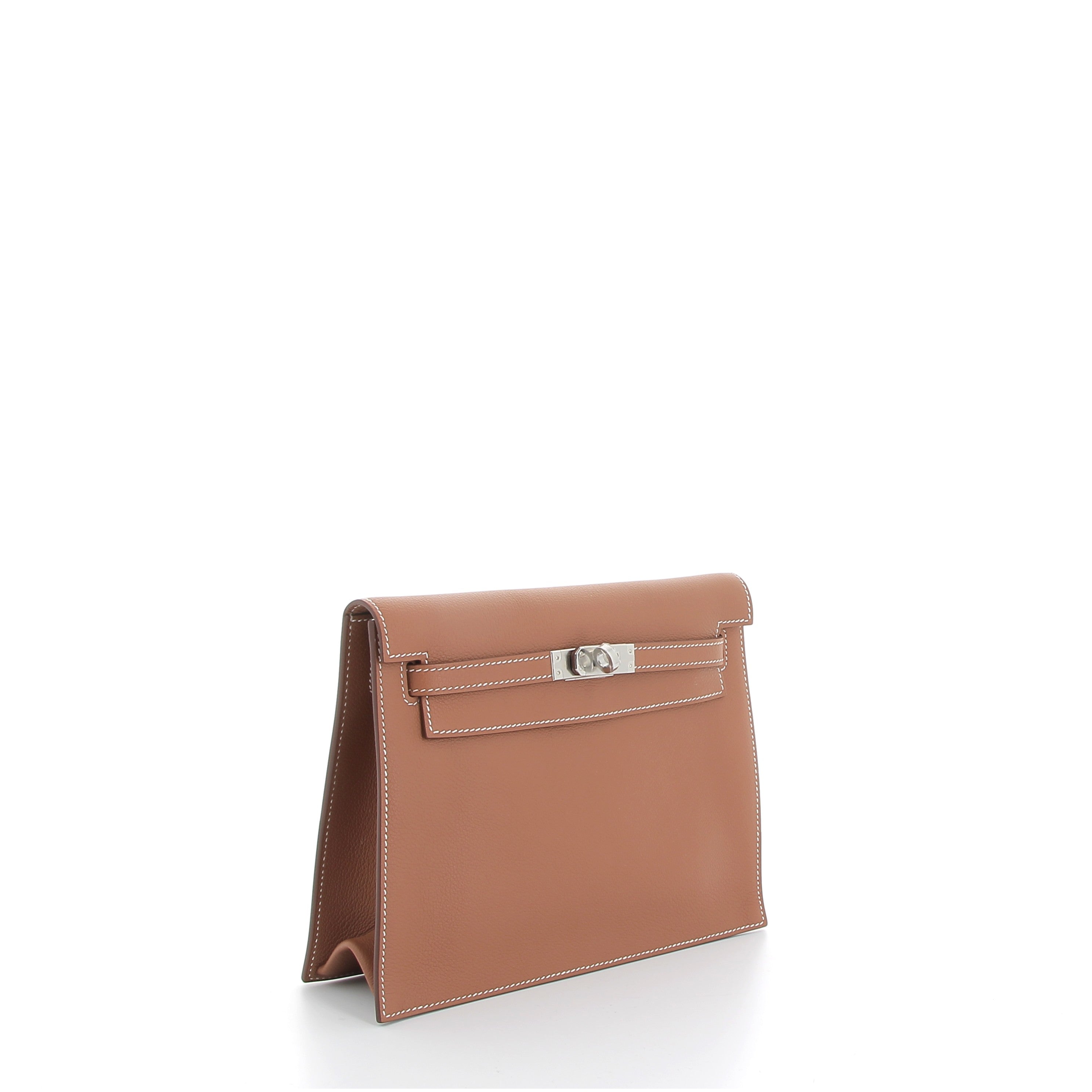 HERMES Kelly Danse Gold Evercolor Palladium Hardware