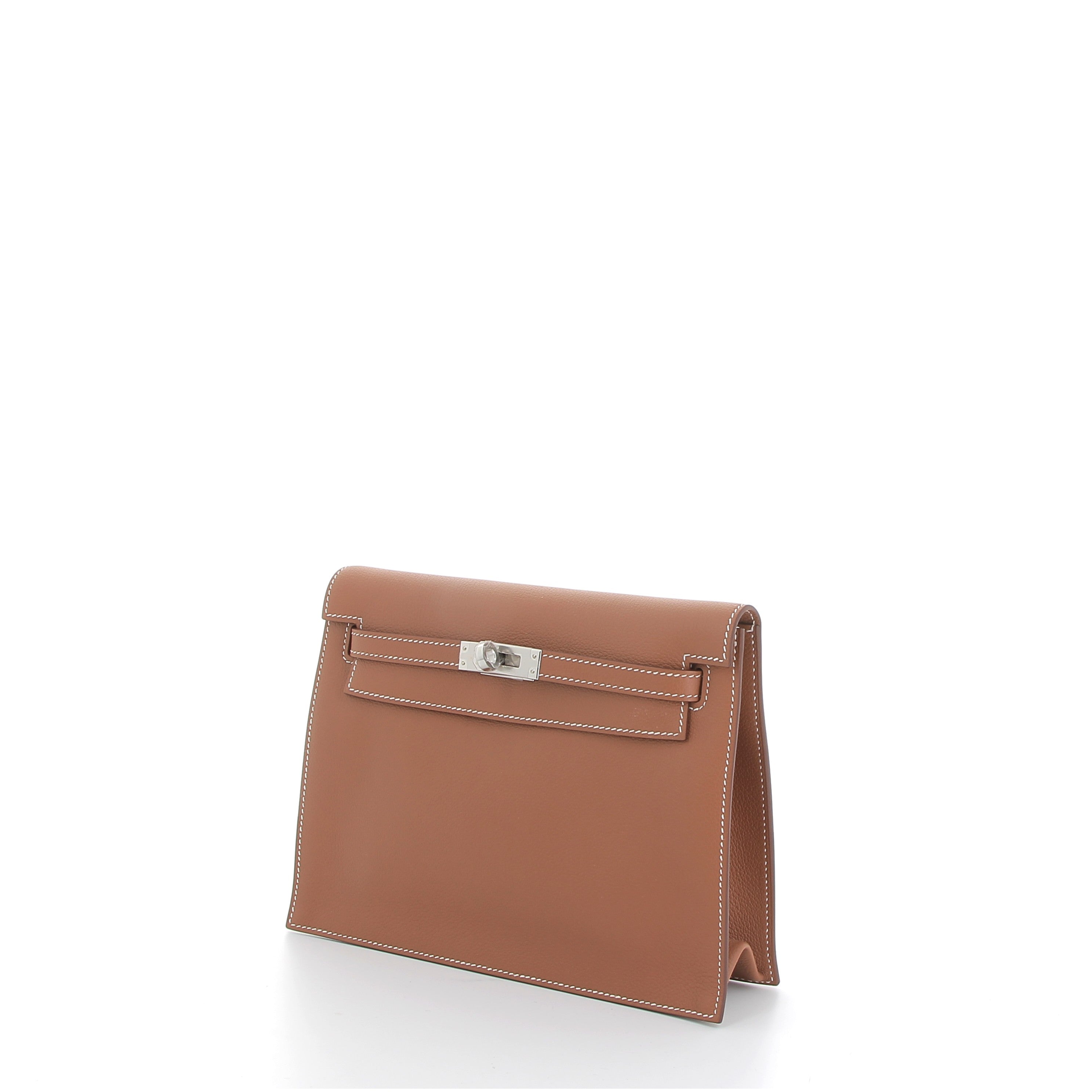 HERMES Kelly Danse Gold Evercolor Palladium Hardware